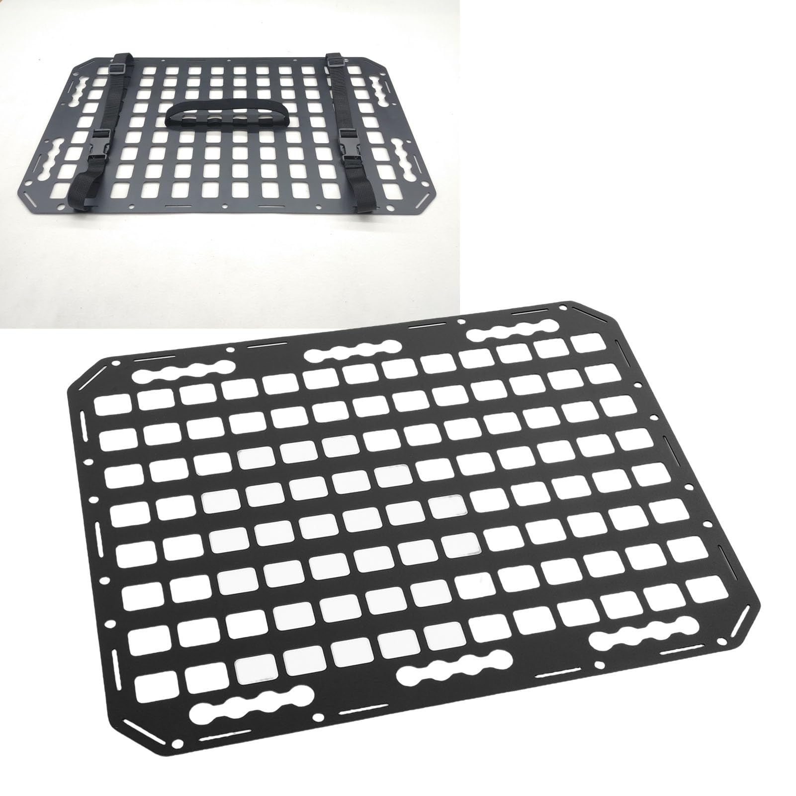 Cocoarm Panel Molle Pojazdu, Aluminiowa Modułowa Tablica do Przechowywania z Hakami do Organizowania Narzędzi w SUV-ach, Ciężarówkach, Kamperach