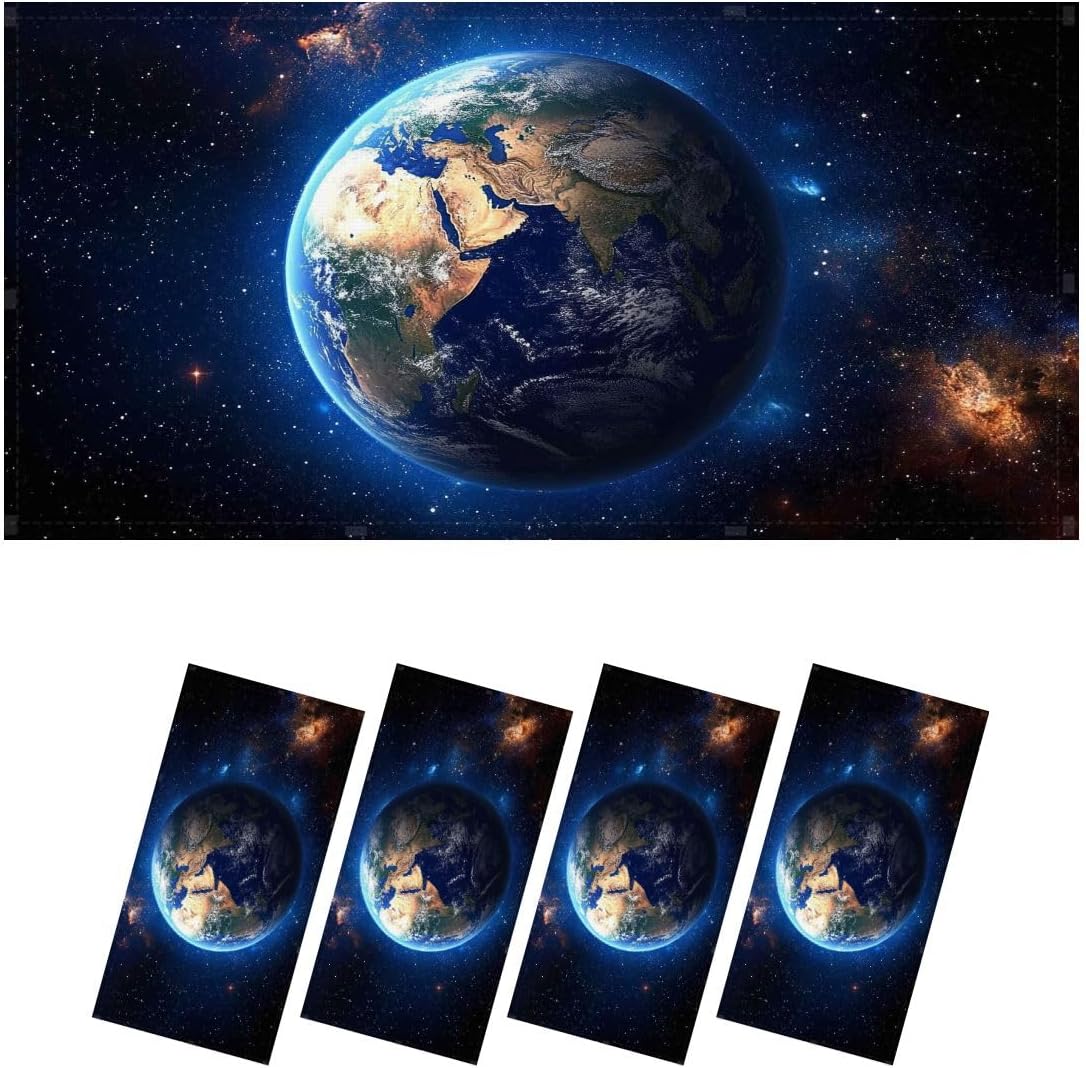 Fluorescent Light Covers for Ceiling Lights Life Like Depiction Earth Around it Easy to Install Magnetic Light Filter for Classroom Office Hospitals School Home Decor