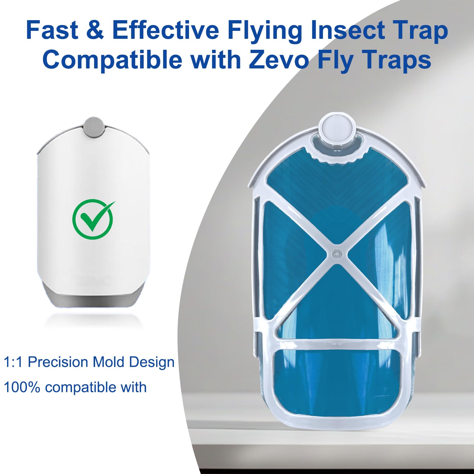 16 Pack Refill Cartridges, 2026 Upgraded Flying Insect Trap Refills Compatible with Flying Insect Trap Indoor Light M364 M364A Fully Compatible Size (16 Refill Cartridges) — view 7