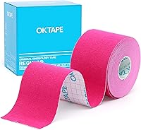 Vista 15 de OK TAPE Cinta de kinesiología de algodón original regular (paquete de 2), cinta atlética terapéutica elástica resistente al agua, sin látex
