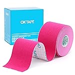 OK TAPE Kinesiology Tape, Regular Original Cotton Elastic Athletic Tape for Support and Recovery, Sports Tape, 2in16.4ft Uncut Roll - Pink