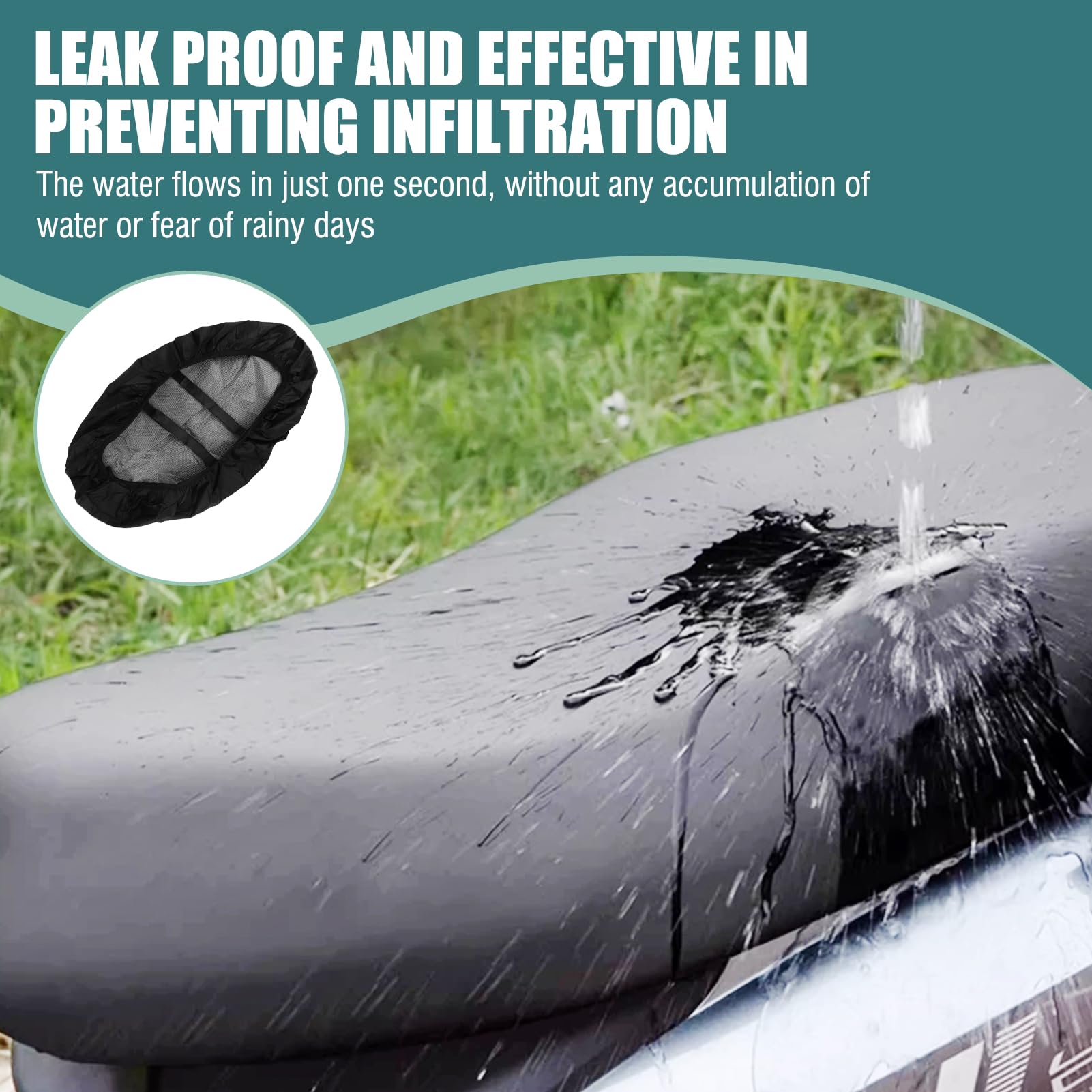 Housse De Selle Moto Imperméable élastique - Protection Anti-rayures Et Antidérapante - Taille Universelle