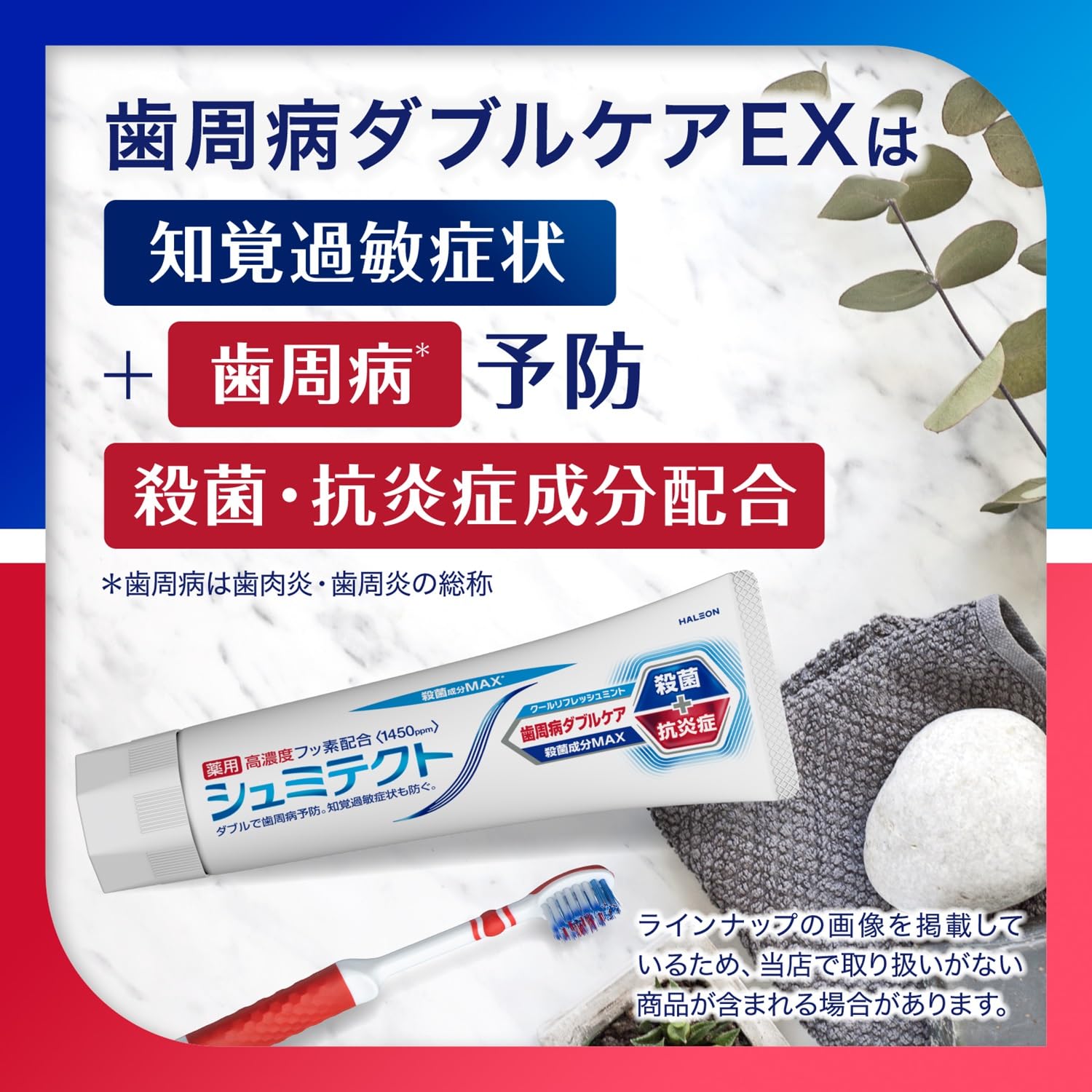 シュミテクト 歯周病ダブルケアEX クールミント歯磨き粉 1450ppm 2本+