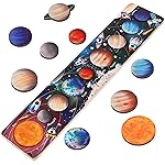 Zeoddler Solar System Toys for Kids 3-6, Wooden Space Puzzle, Planets for Kids, Preschool Learning Activities, Gift for Boys, Girls