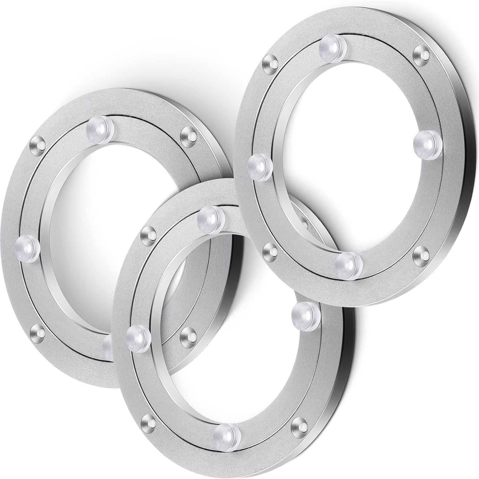 Metal Rotating Turntable，Round Table Turntable Base，Swivel Plate ，turntable Bearing ，Round Dining Table，Silver(680mm (27 inches))