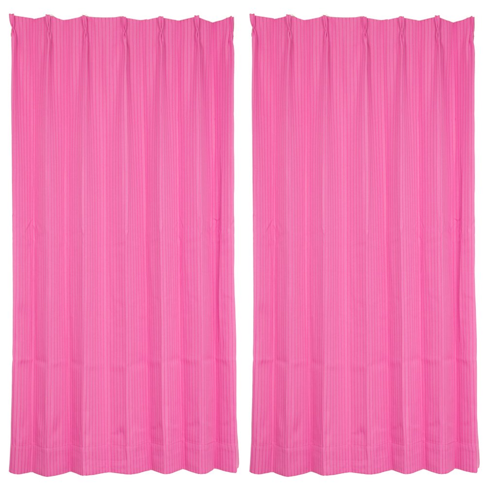 Amazon｜オーダーカーテン 形状記憶加工 遮光カーテン ピンク 幅136cm