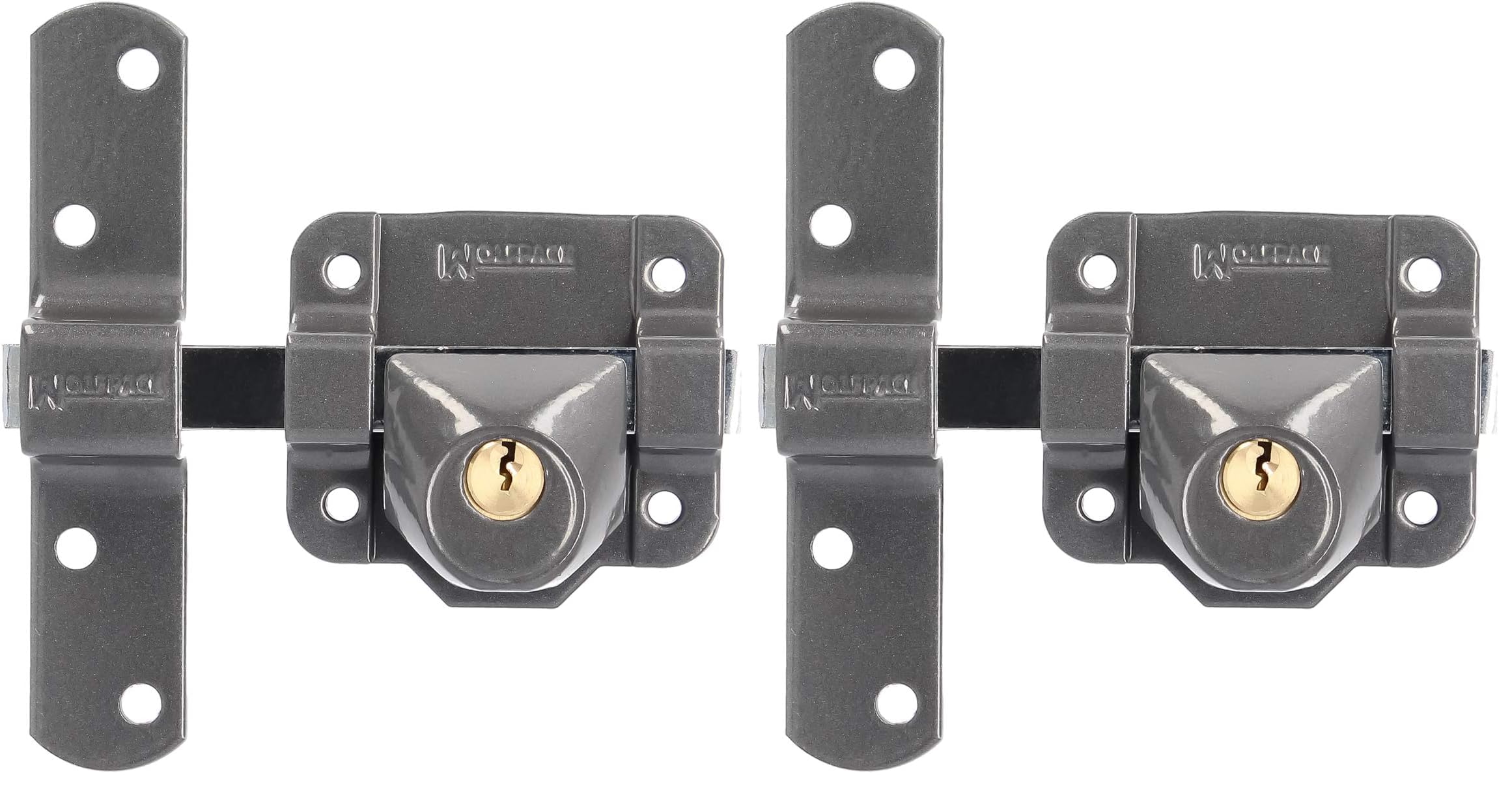 Cerrojo b-9 llave solo pasador de 140mm cilindro redondo de 40mm (Paquete de 2)