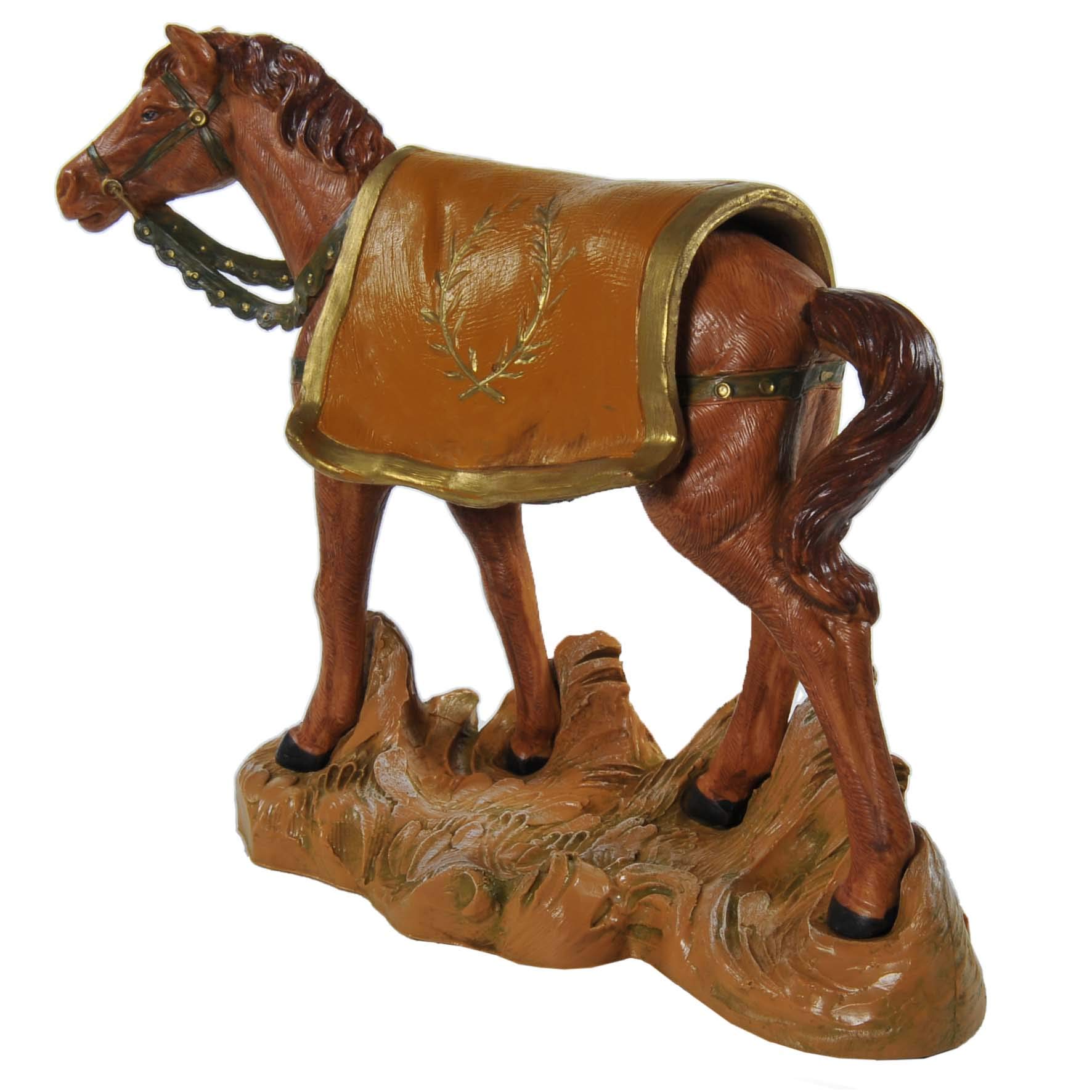 Fontanini Statuine Presepe: Cavallo Marrone 19 cm 367C