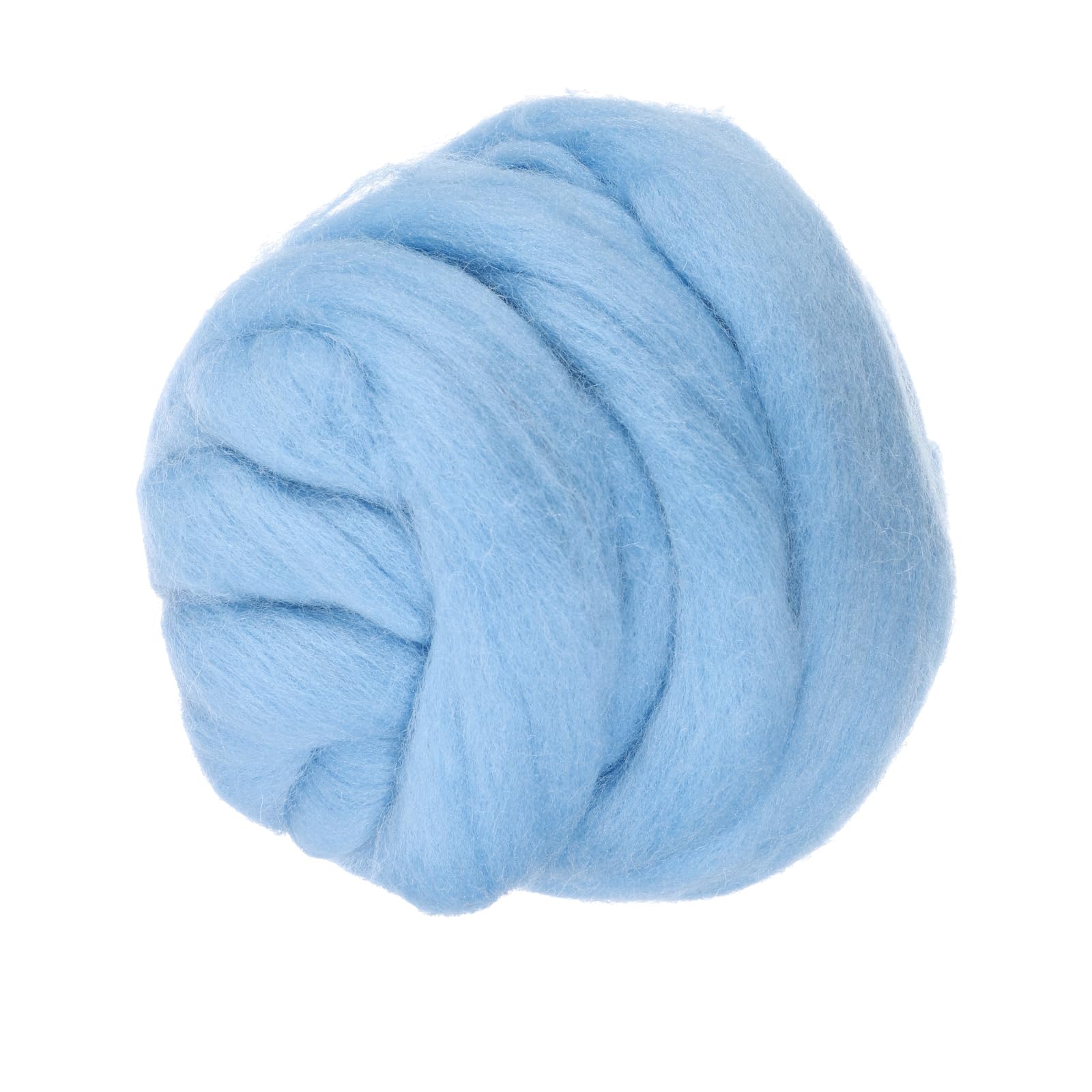 PATIKIL Wool Roving Yarn, 150G/5.3OZ Soft Felting Wool Pure Chunky Roving Yarn Bulk for Needle Felting Knitting Blanket Spinning Weaving DIY Craft, Blue