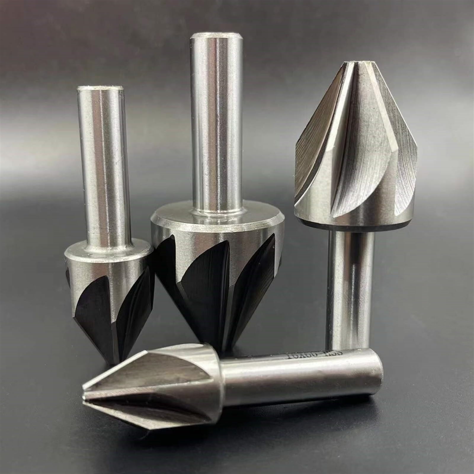 1 foret à fraiser HSS de 6 à 50 mm de diamètre, fraise à chanfreiner à 60 degrés, 6 cannelures/8 cannelures, tige ronde, fraise à chanfreiner for métal, bois et plastique(50mm 60 degrees)