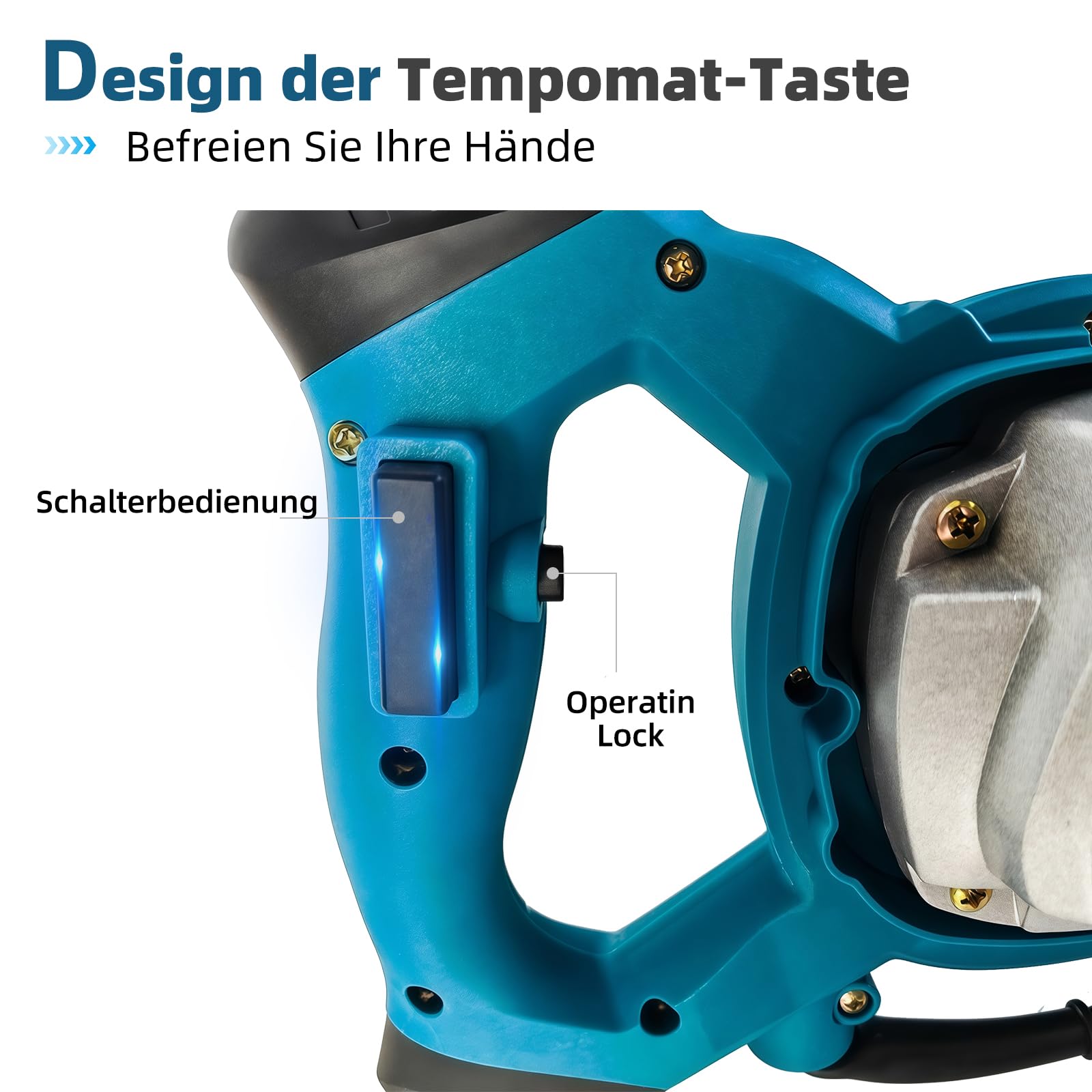 VKE Rührwerk, 6 Gang Mörtelrührer 2400W, Max. 1200 r/min Elektrischer Betonmischer mit Festdrehzahlknopf, Betonrührer, Quirl Mörtelrührer mit Aufbewahrungstasche