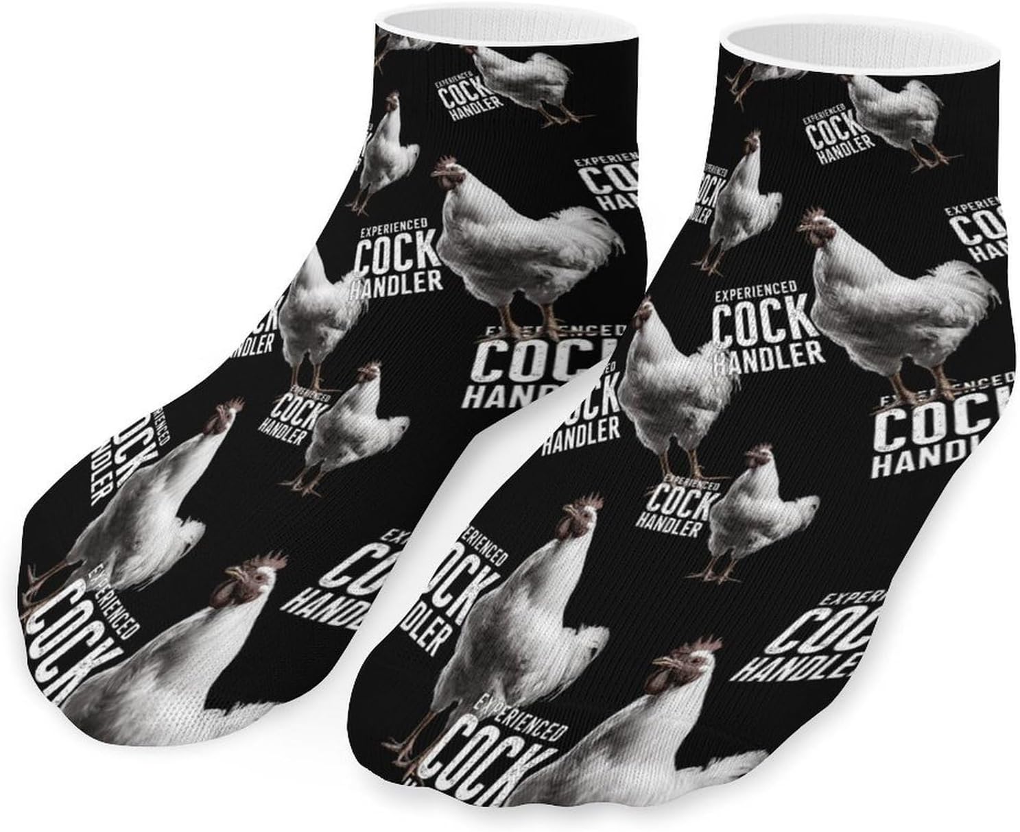 Experienced Cock Handler No Show Ankle Socks Low Cut Non Slip Flat Boat Line 5 Pairs Set