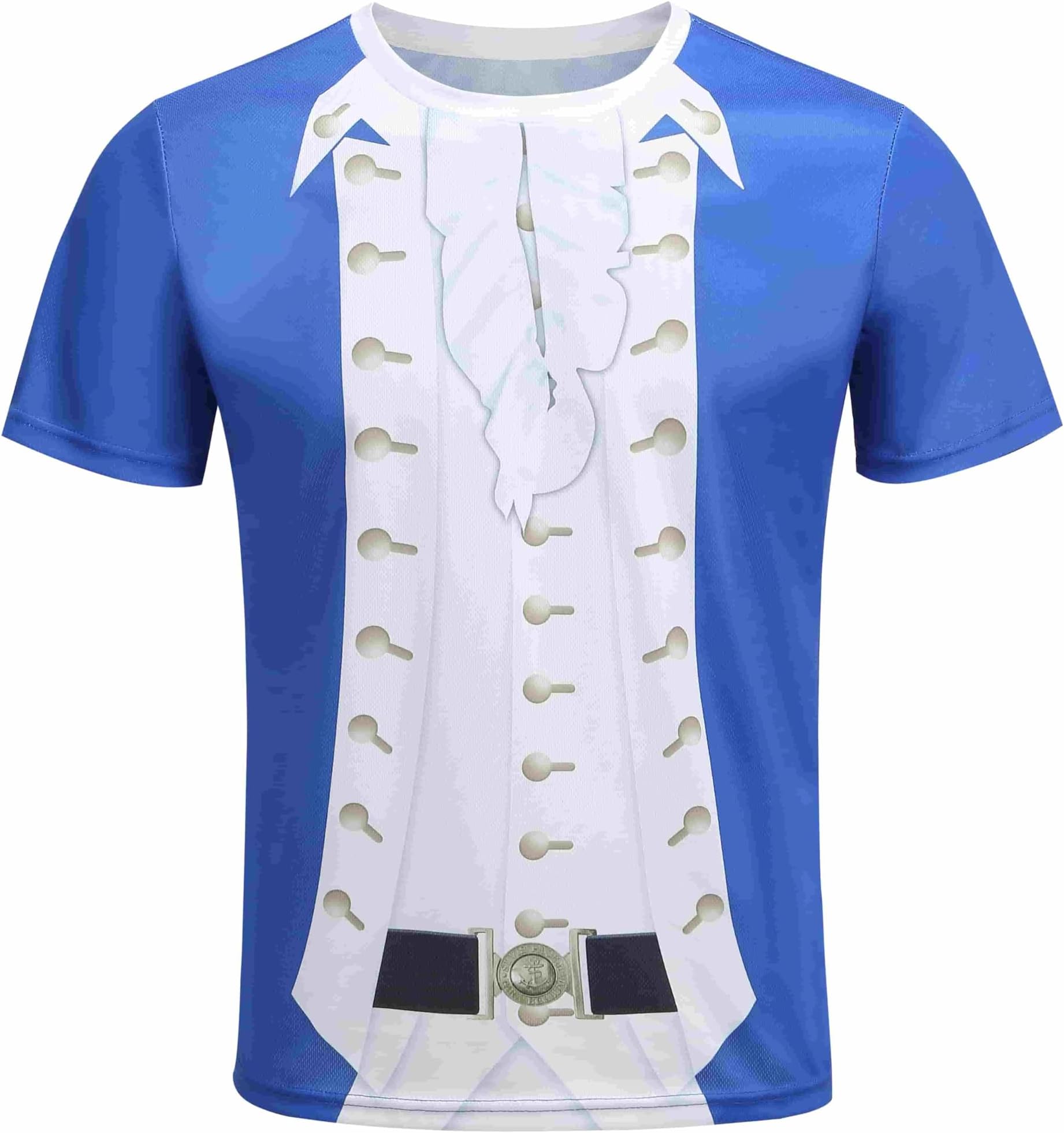 Prince Charming Costume Adult Medieval Tee-Shirt British Knights Royalty Costume Men