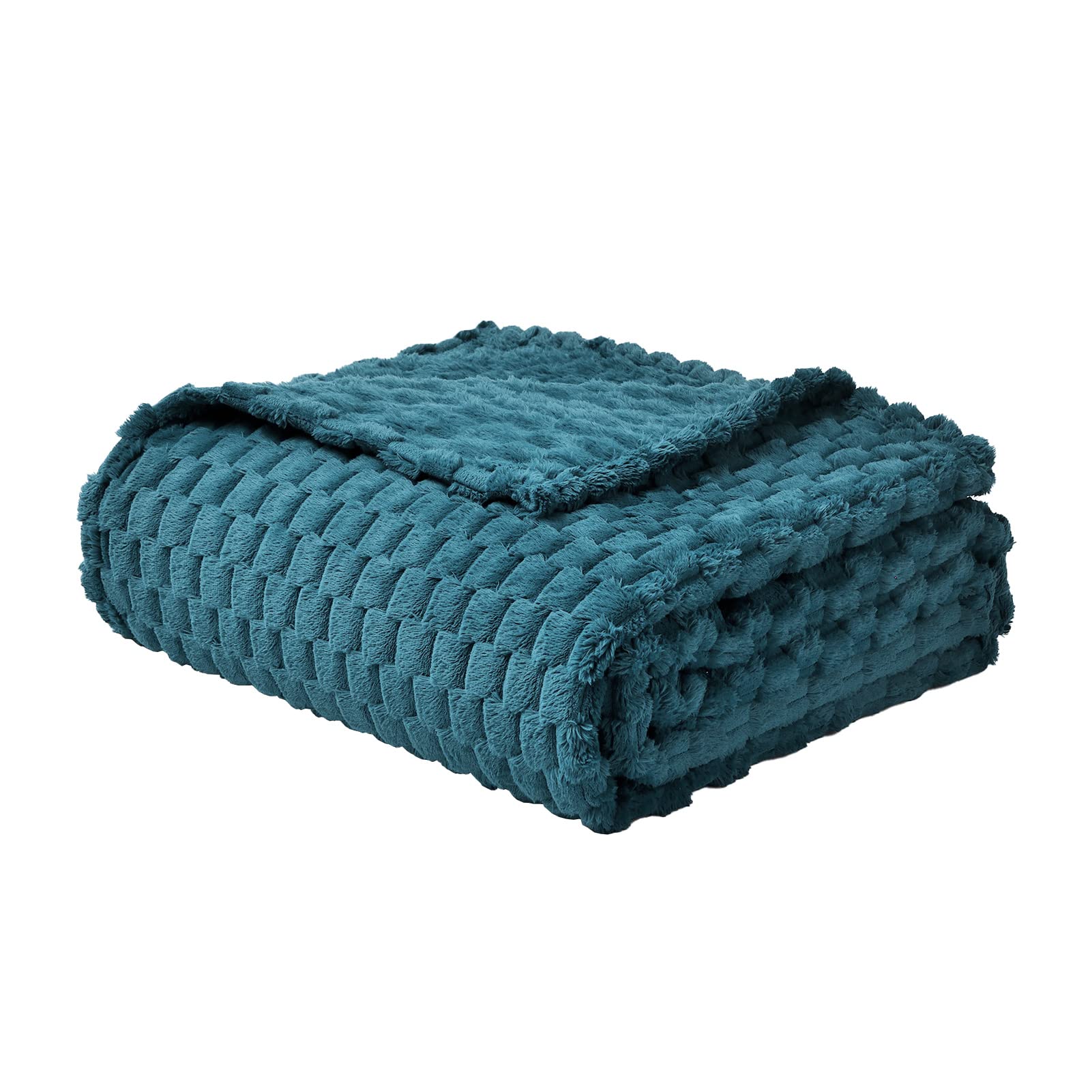 FY FIBER HOUSE Fleece Blanket Queen Size for Bed 300GSM Super Soft Plush Fuzzy Blankets and Throws for Sofa Couch Office 90x90 Inches - Image 2
