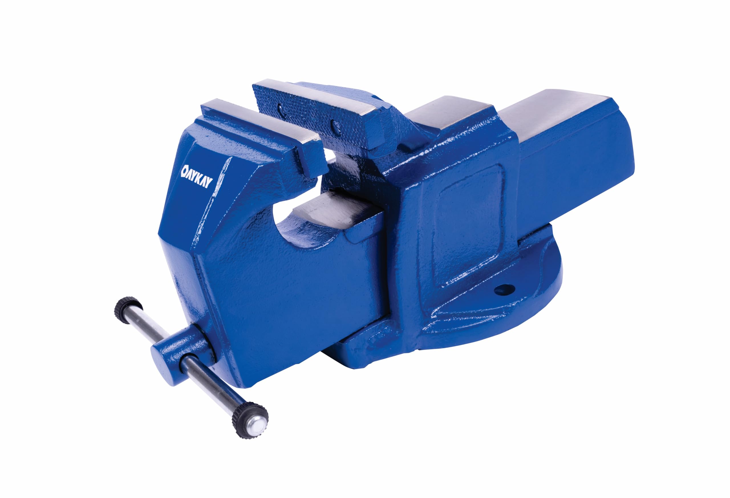 OAYKAY TOOLS Bench Vice SG Iron with Spheroidal Graphite Iron Casting, Heavy duty, Hardened & Tempered Jaws (Size - 1 No x 3" Inch) 1 Pc Fixed Base|Hand Tool