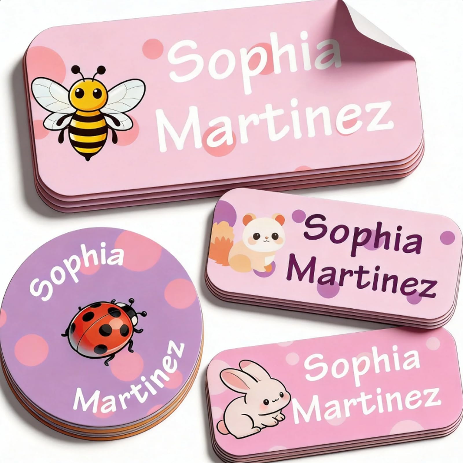 Personalized Daycare Name Labels for Kids (135 Labels) Custom Waterproof Name Stickers for Child Clothing Tag, Bottles,Camp，Lunch Boxes and School Supplies