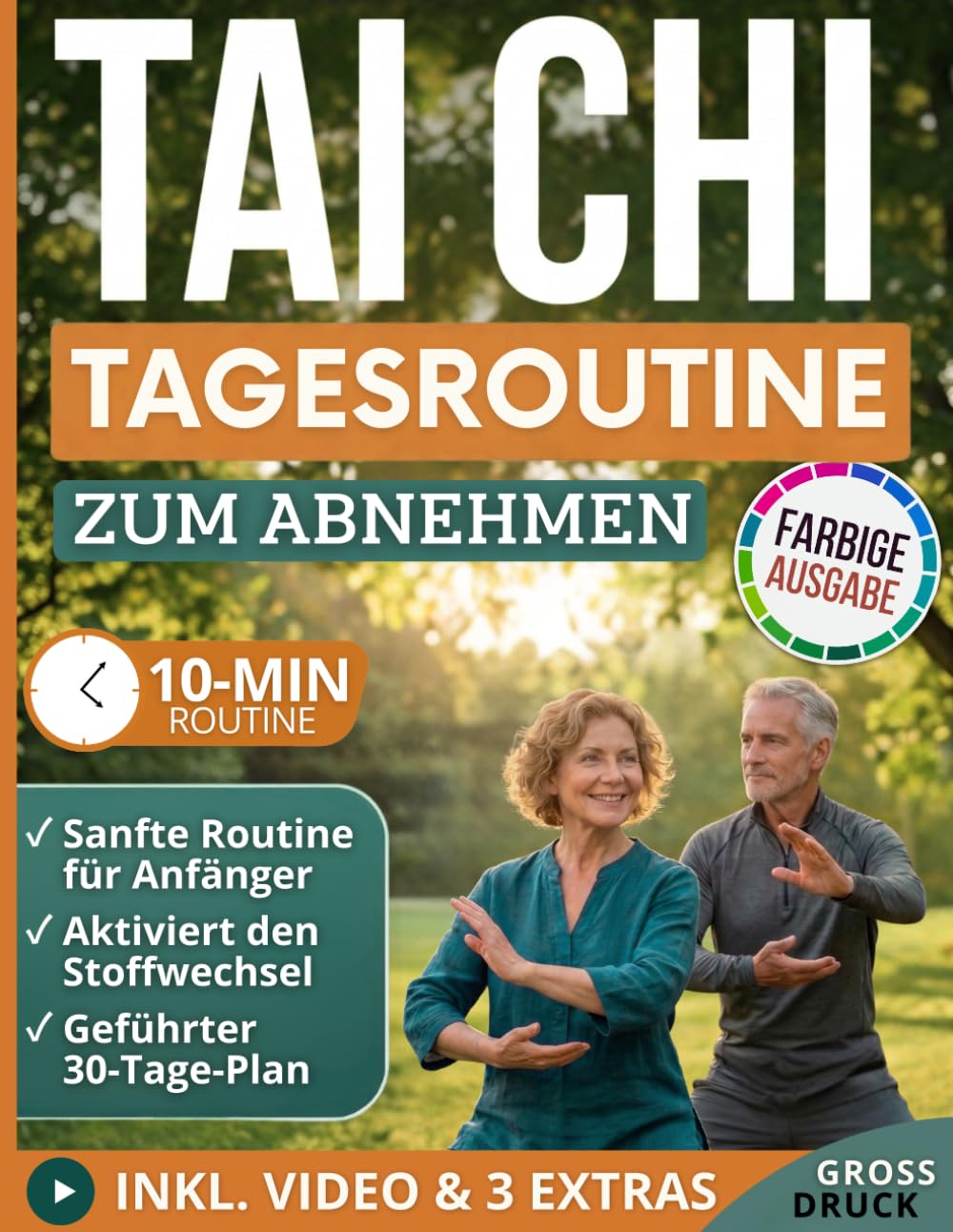 Tai Chi Tagesroutine zum Abnehmen: Kompletter 30-Tage-Praxisplan mit einfacher 10-Minuten-Routine für zu Hause zur Aktivierung des Stoffwechsels und zur Reduktion von Bauchfett