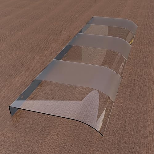 Cubierta de policarbonato moderna semiescarchada, toldo curvado para patio, protección UV, toldo de ventana invisible, para techo, garaje, balcón