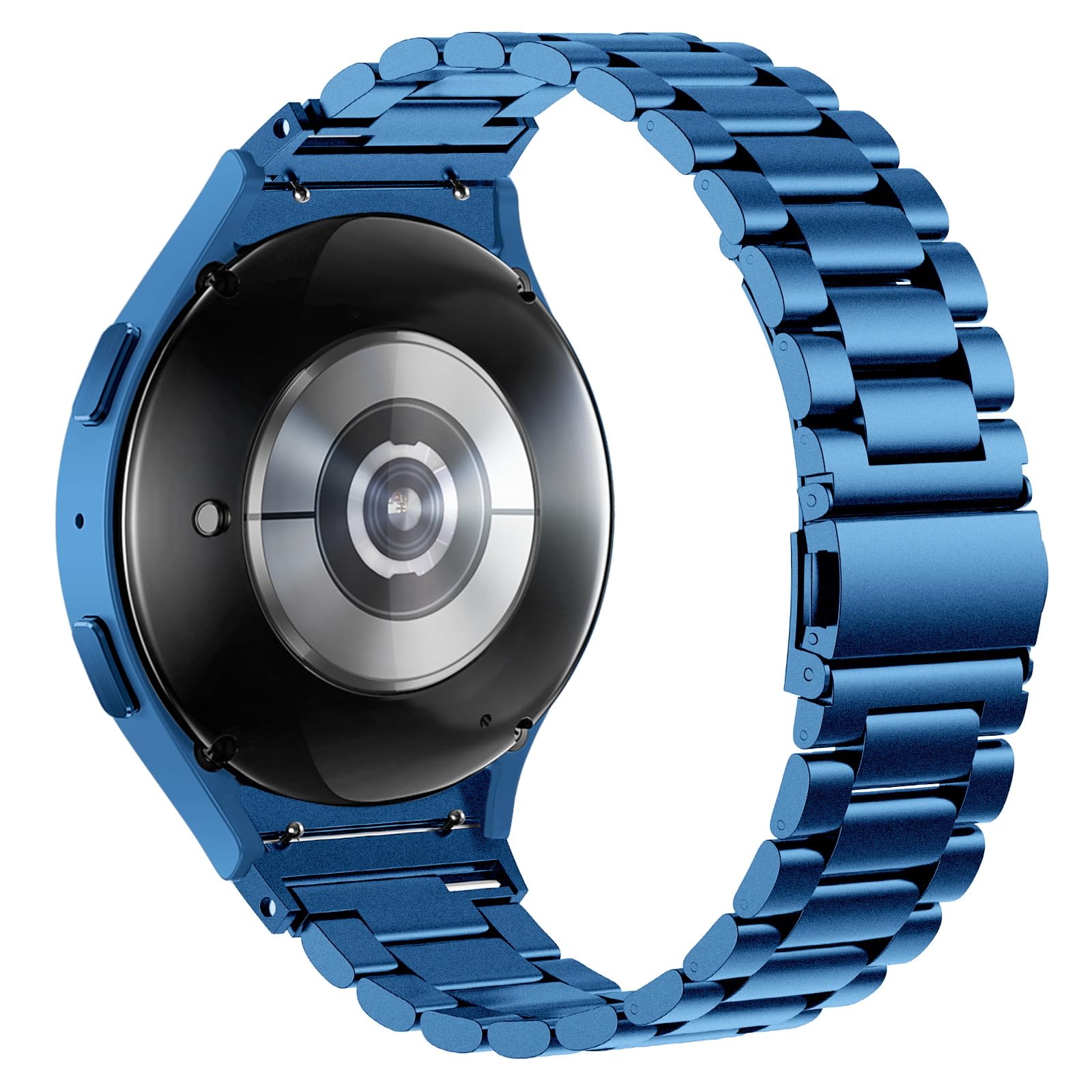 SUNDAREE Compatibile con Cinturino Samsung Galaxy Watch 5 44MM,Blu Uomo Donna No Gap Metallo Acciaio Orologio Cinturini Ricambio per Samsung Galaxy Watch 5 44MM SM-R910/Watch 5 44MM LTE SM-R915