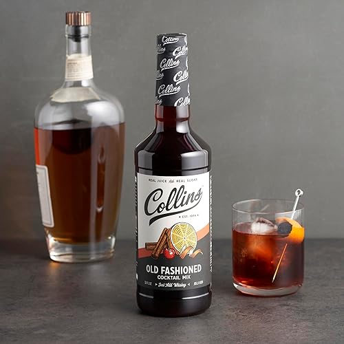 Miniatura 5 de Collins Old Fashioned Mix  Hecho con jugo de cereza marrón real y azúcar con sabores naturales  Ingrediente clásico de receta de cóctel, accesorios