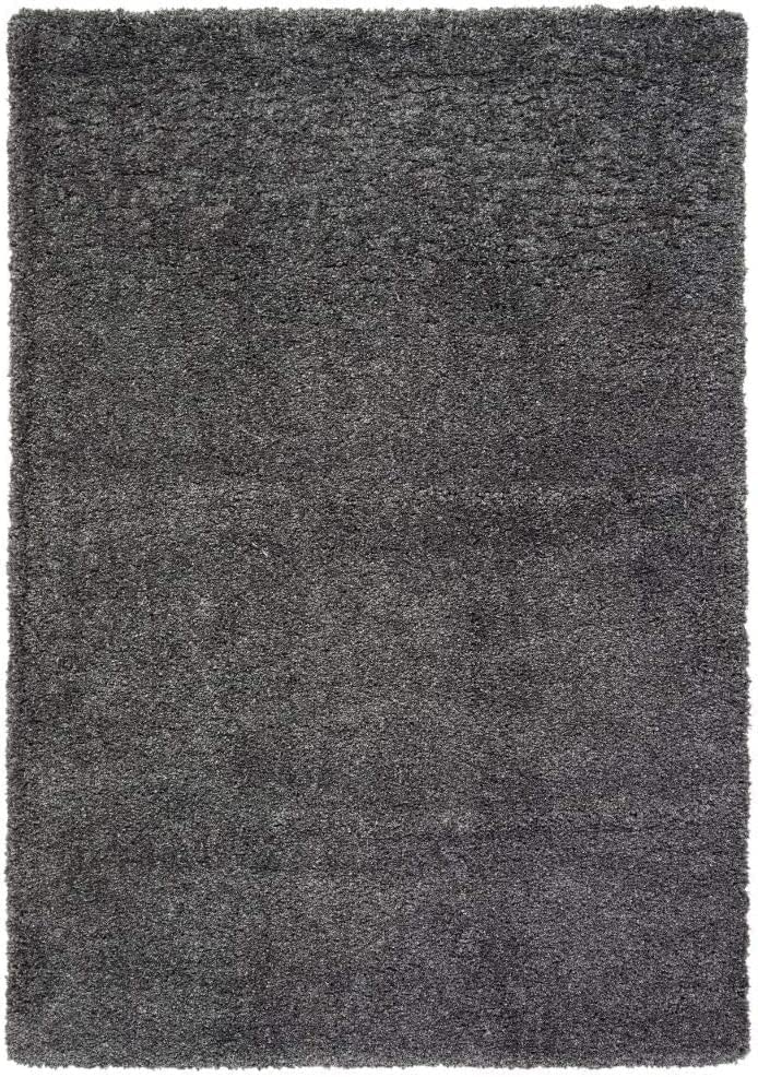 Image of Handmade 2 Inch Pile Height Super Soft Touch Export Quality Plain Shag Rectangular Carpets For Home Size 12 X 15 Feet Color Dark Grey