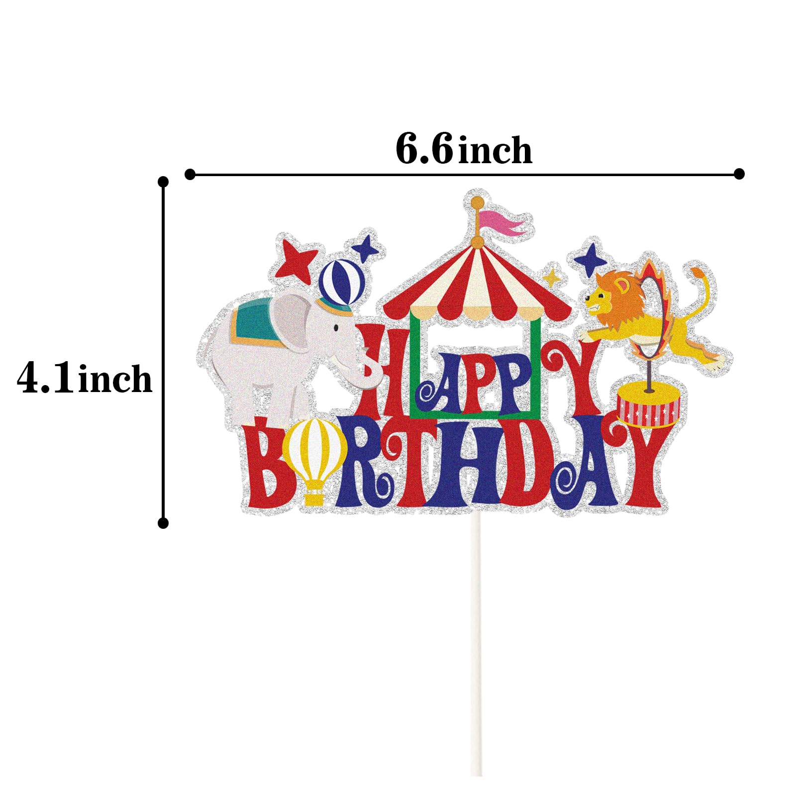 Samoka Birthday Decorations SAMOKA Circus Cupcake Toppers,24 PCS Carnival ...