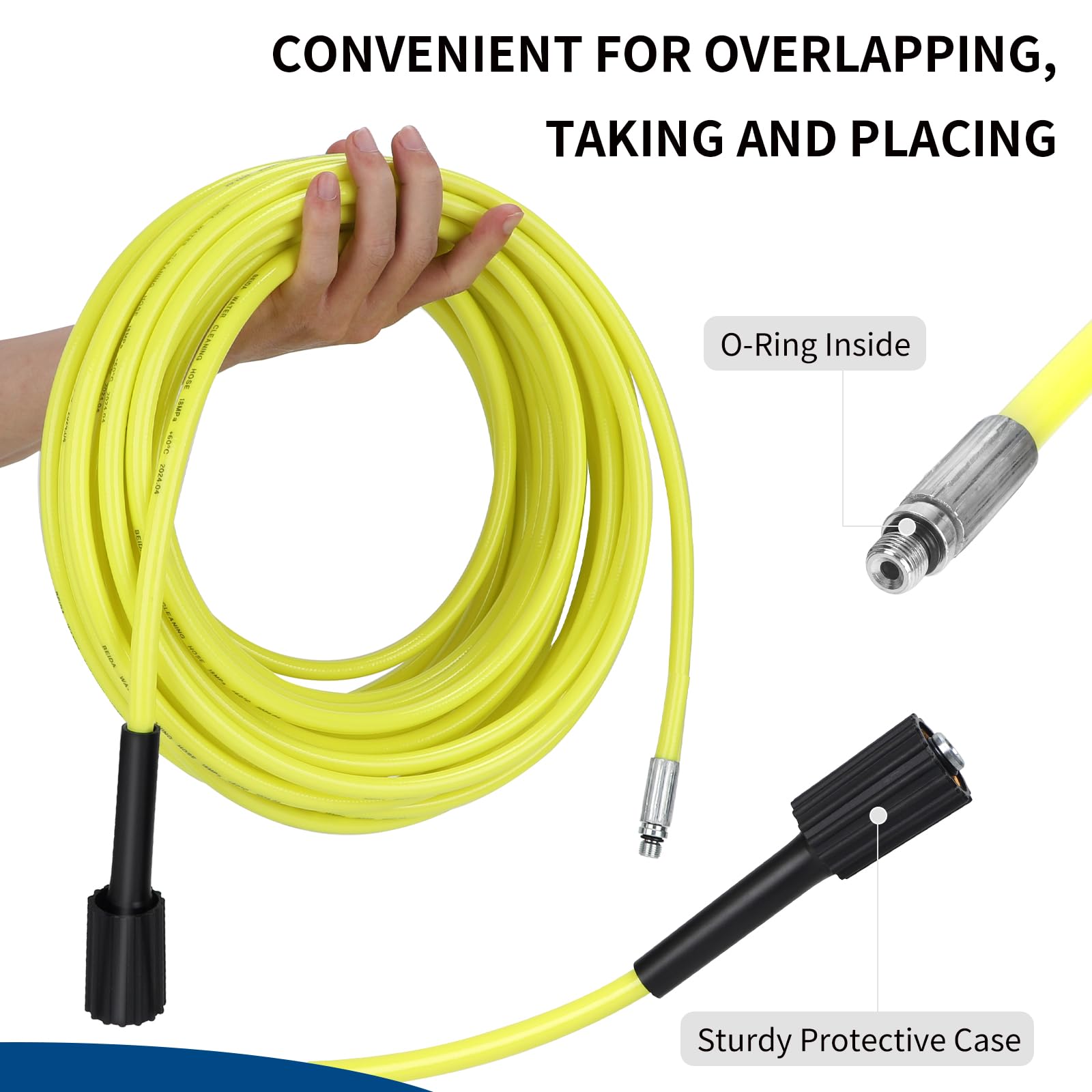 SWAWIS Manguera Hidrolimpiadora 10M 180Bar Manguera Desatascador Tuberias para Karcher Desatascador Tuberias a Presion con Boquillas Rígidas + Giratorias, Adaptador para Kärcher K2 K3 K4 K5 K6 K7