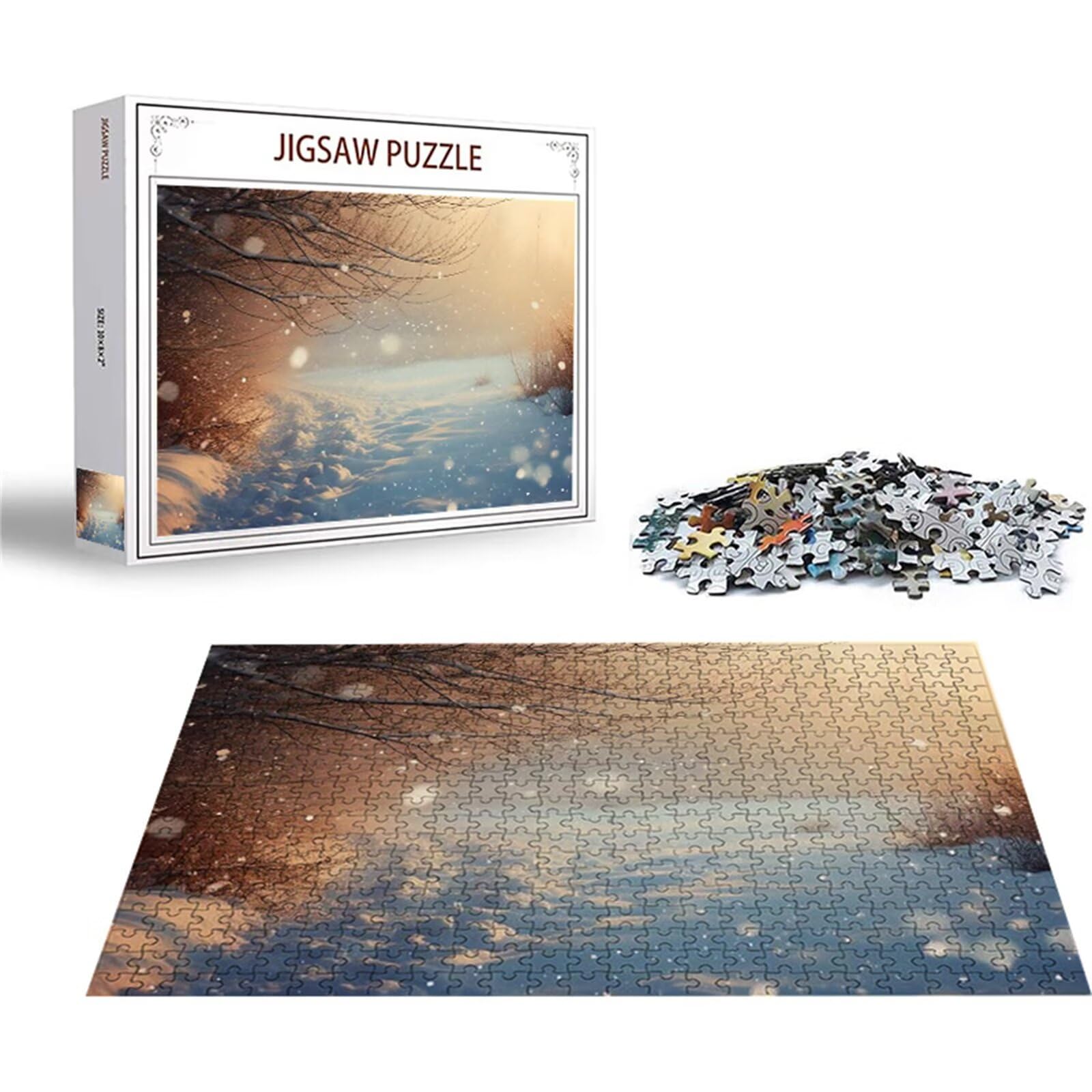 Puzzle 2000 sztuk zima drzewo układanki drewniane układanki, klasyczne dla dorosłych diY gra wyzwanie idealnie pasują między nimi literami z tyłu wysokiej jakości układanki dla dzieci dorosłych wiek