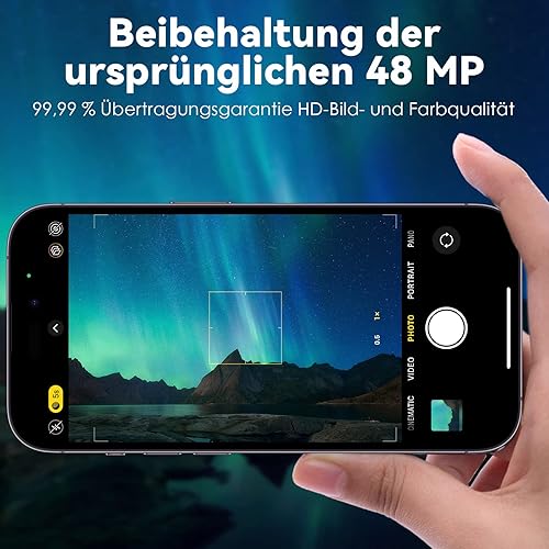 Miniatura 2 de CloudValley Protector de lente de cámara para iPhone 14 ProiPhone 14 Pro Max, vidrio templado 9H metal aluminio diseño todo en 1, compatible con