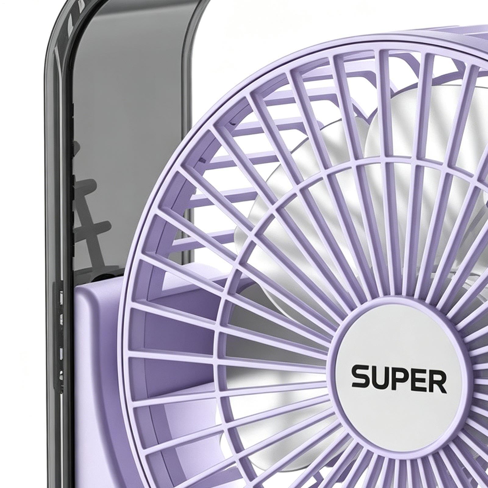 Ventilatore Da Scrivania Per Ufficio Portatile Ricaricabile A Basso Rumore | Ventilatore Silenzioso da Scrivania per Casa Camera da Tavolo Bancone Viaggio Campeggio Bagno Esterno Palestra