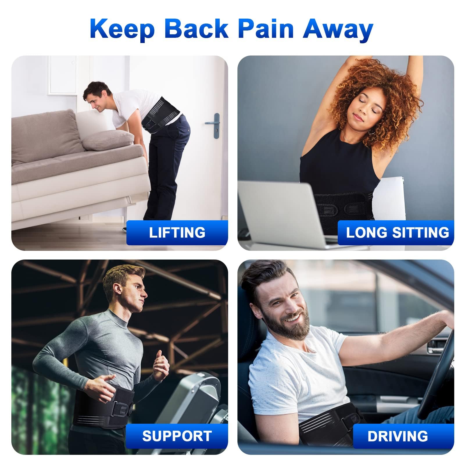 Bretelle Traspiranti Per La Schiena Per Uomo E Donna, Cintura Di Supporto Lombare Per Alleviare Il Dolore Lombare Fascia Di Decompressione Spinale Allenatore Regolabile Per Sciatica(M 100*20 cm)