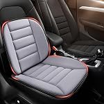 Car Seat Cushion and Lumbar Support Pillow Memory Foam Desk Chair Cushion Back Support for Automotive Seat Driver, Travel, Office Chair, Leg and Back Pain Relief, Washable and Adjustable Strap, Black