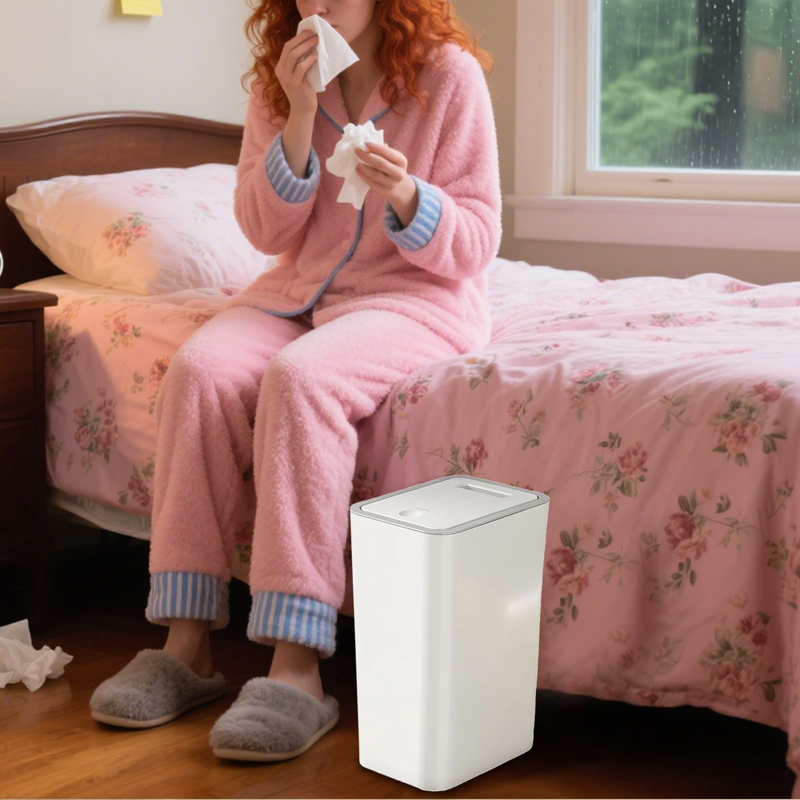Generico Cestini Dei Rifiuti Con Coperchio - Cestino Per Rifiuti - 10 Litri Per Camera Angolo Bagno Interno Casa Ufficio