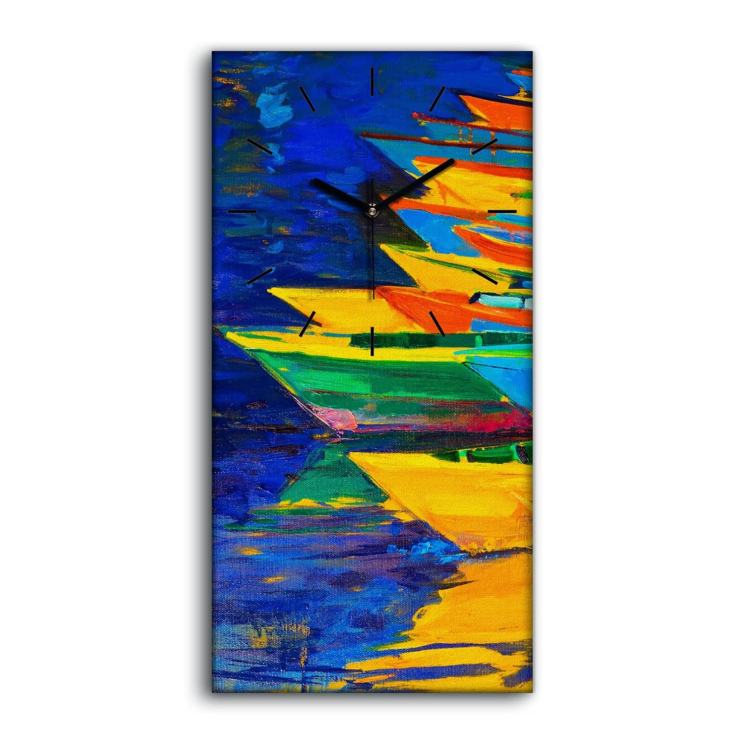 Horloge sur toile silencieuse ne pas tic tac art moderne 30x60cm