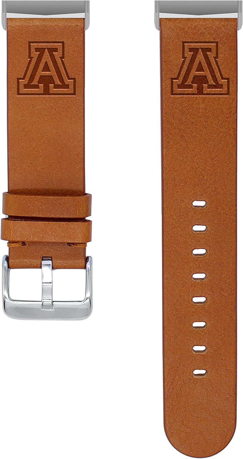 Affinity Bands Arizona Wildcats Leather Watch Band Compatible with Fitbit Versa 3 and Sense