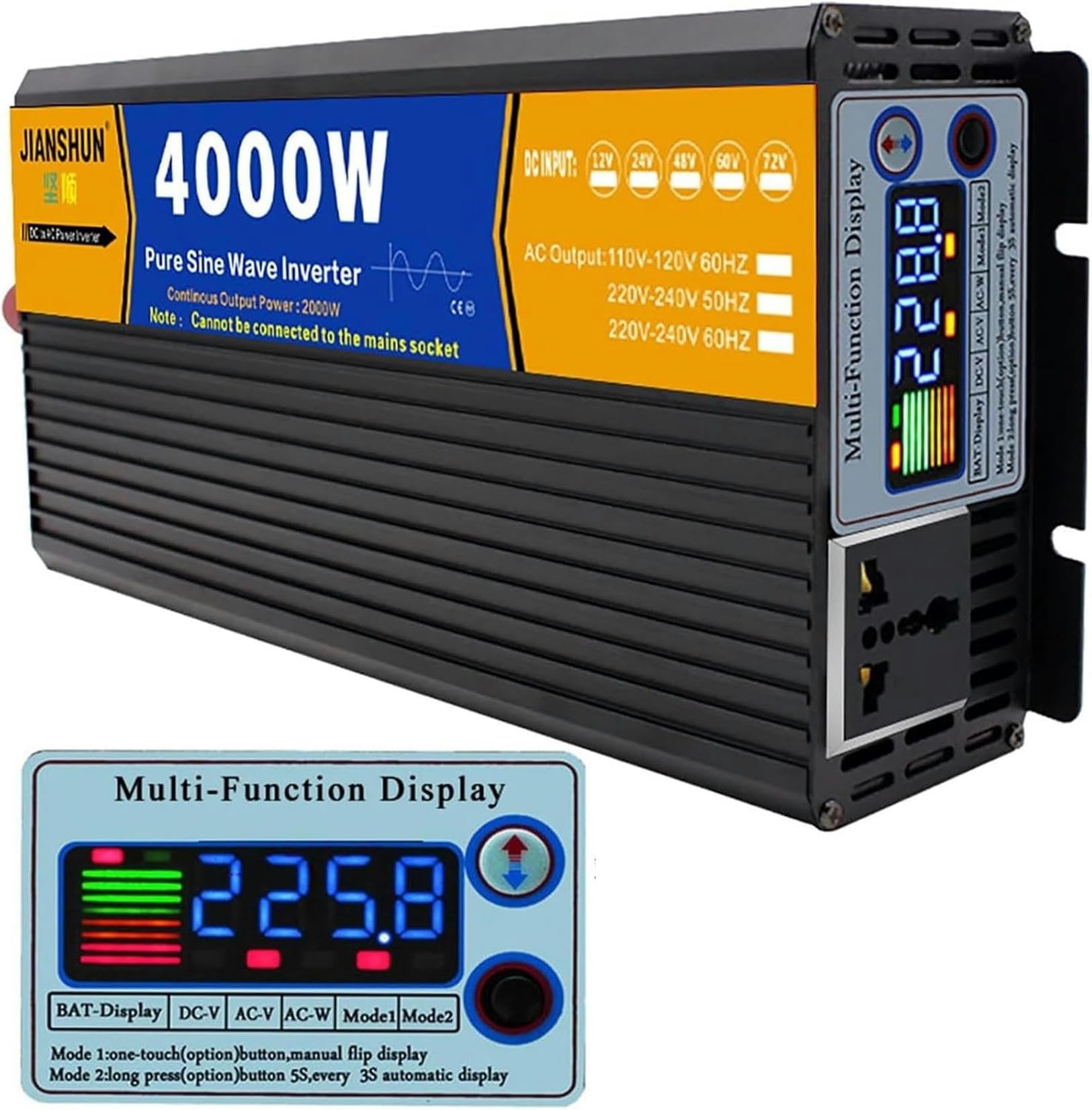 Onduleur 4000 watts pour camping-car et convertisseur de tension de voyage