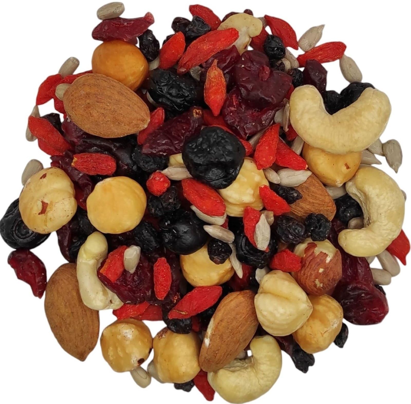 Mezcla de Superalimentos Crudos y Sin Sal Energía mix Frutos Secos y Bayas Saludables (1950 gramos)