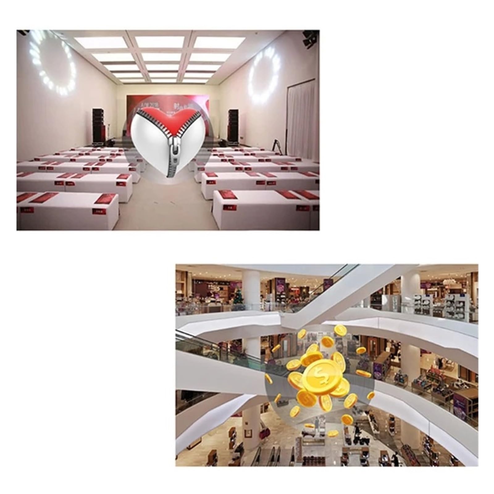 Proiettore Olografico 3D Display Pubblicitario LED Ventilatore Grafico A Occhio Nudo Luce Pubblicitaria Molto Attraente Per I Clienti