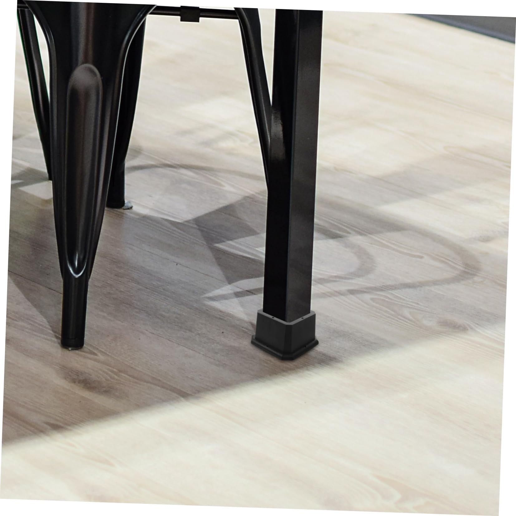 Elevadores de Muebles Negros 4 Piezas de Goma para Patas | Cabinet y Patas de Mueble, Elevación Estable, Protege el Suelo y Ayuda a Ganar Espacio Conjunto