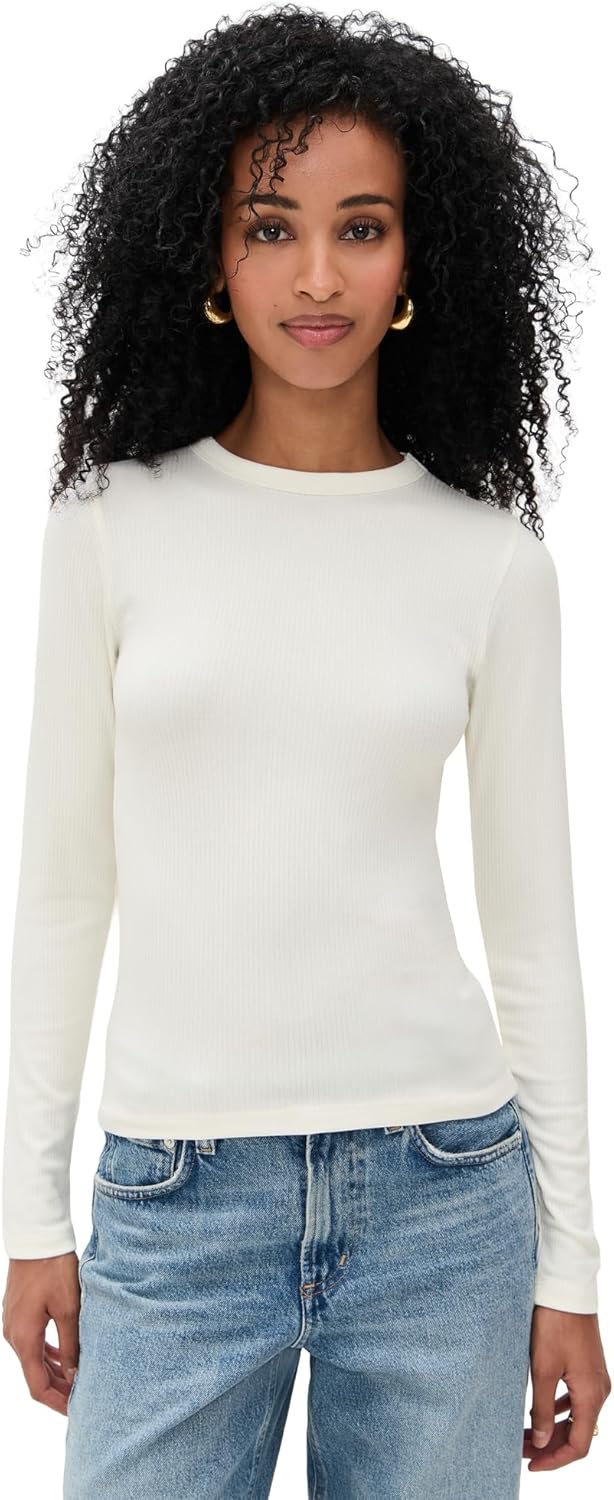 Madewell Women's Drapey Rib Long-Sleeve Tee