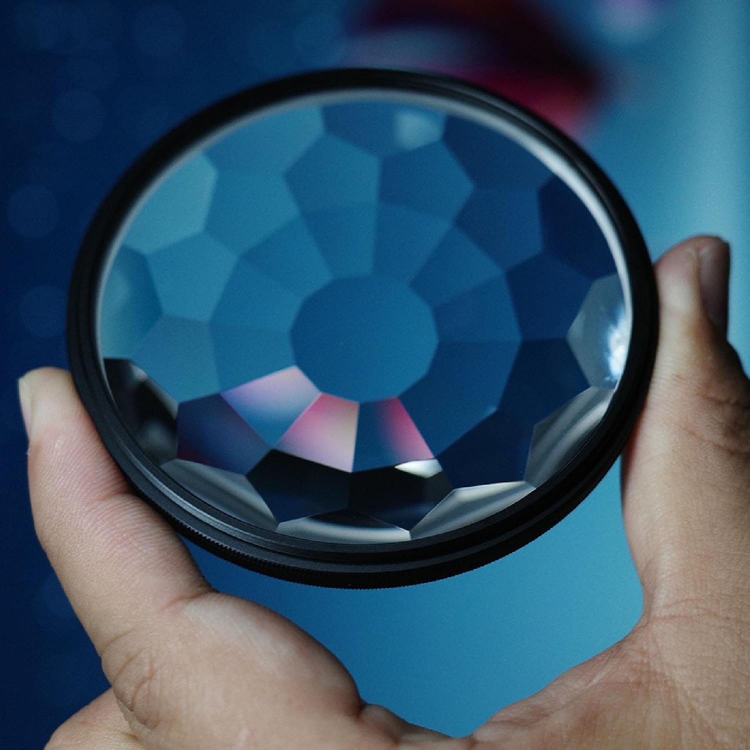 Sanpyl 49mm Kaleidoscope Prism Lens Filter Photography Prism Crystal Glass Effect Filter for DSLR Mirrorless Cameras Photography Accessories