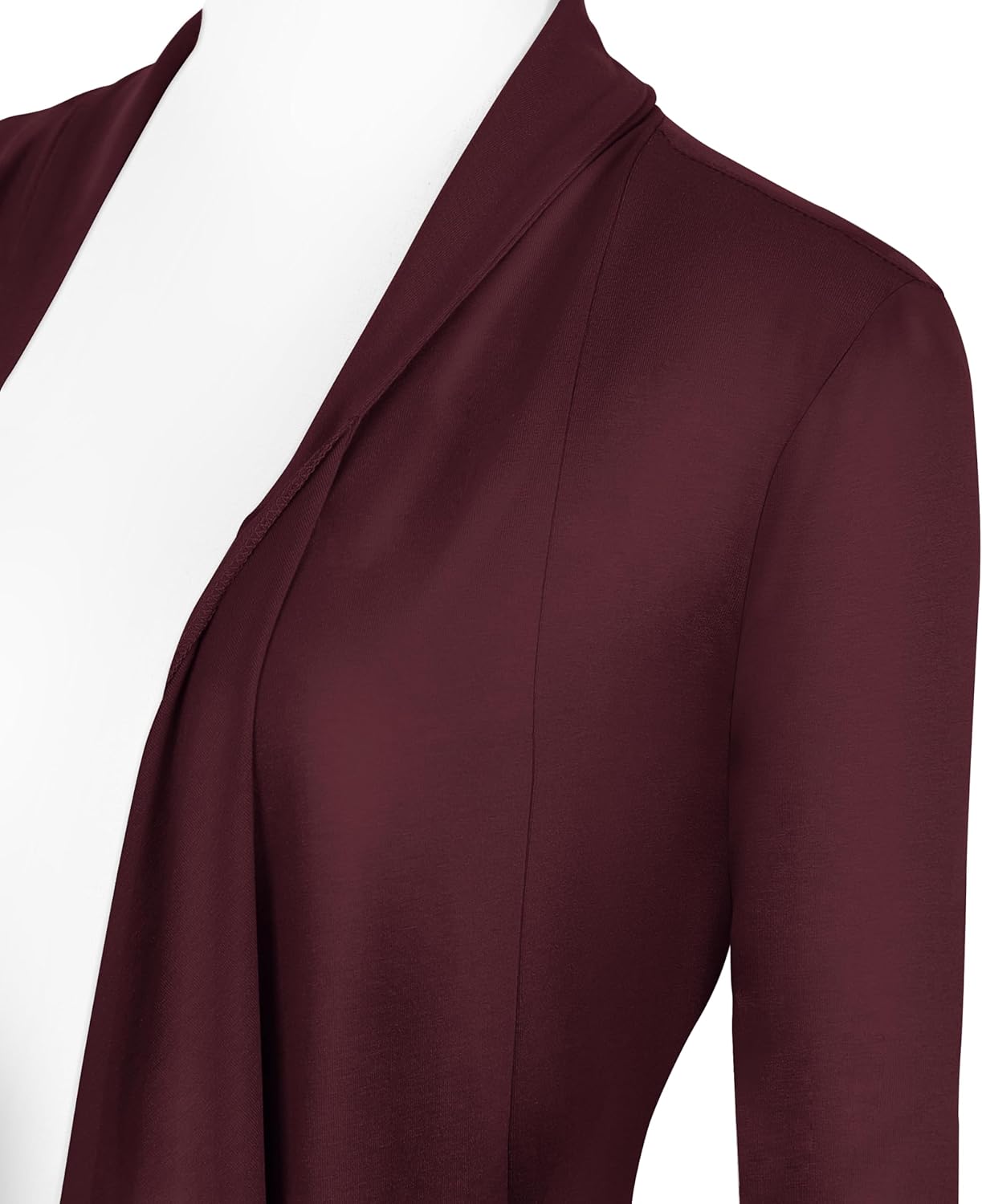 Urban CoCo Women's Drape Front Open Cardigan Long Sleeve Irregular Hem - Image 4