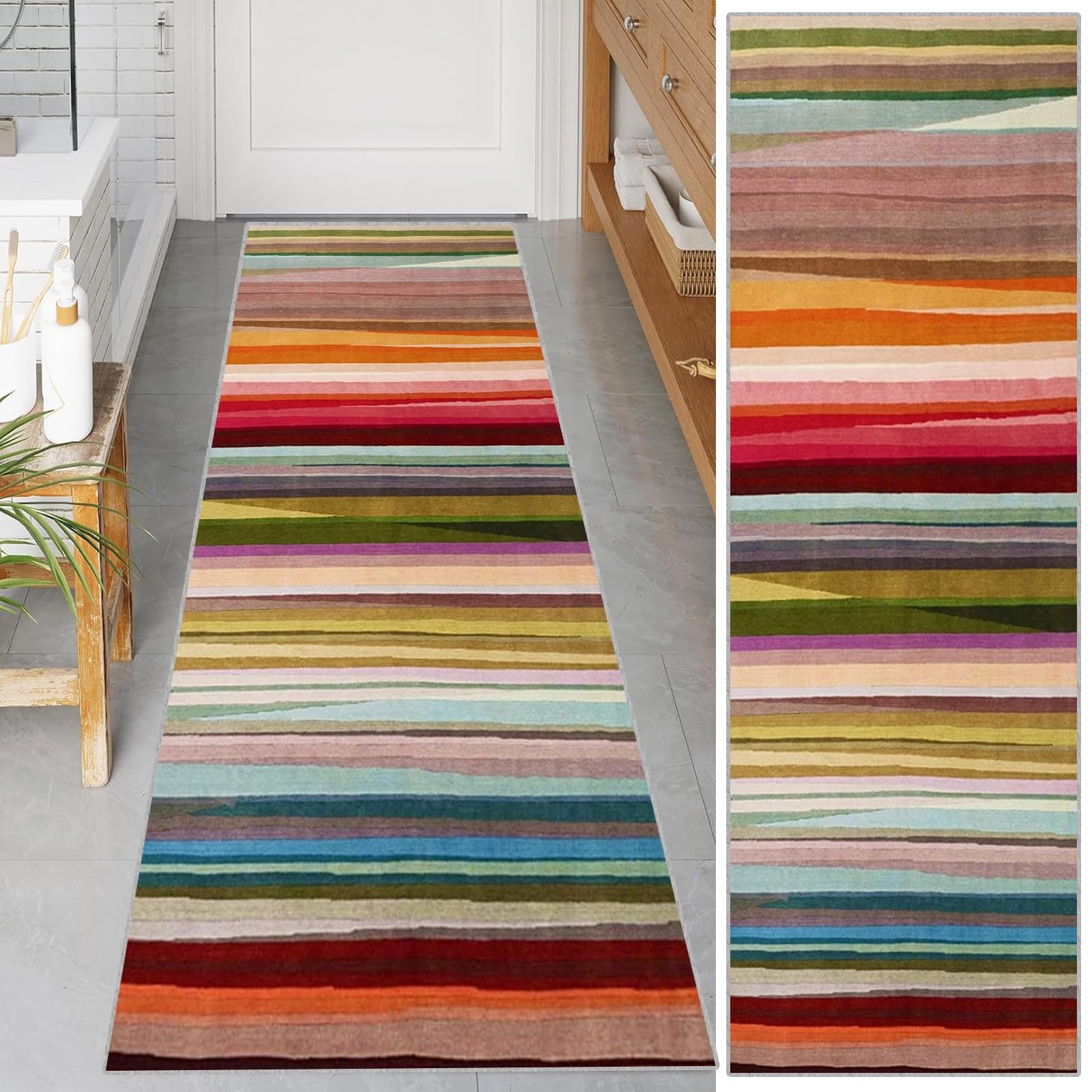 Tapis de couloir 80 x 430 cm sur mesure haute résistance