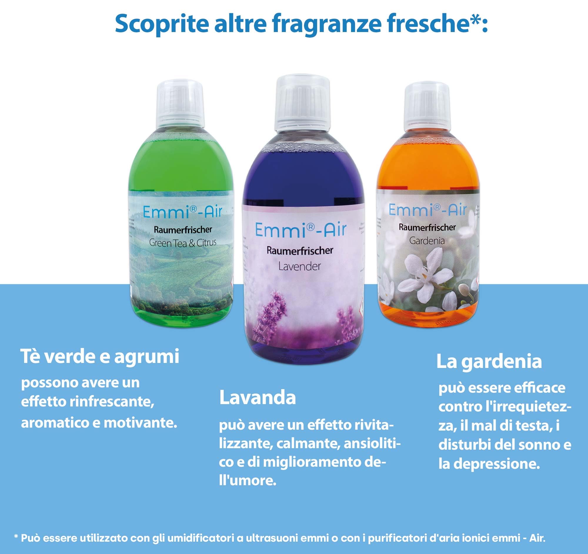 Emmi Air Ioni Purificatore d'Aria - Adatto per allergici | Fino a 35 m² | Purificatore d'Aria con ioni neutralizzanti gli odori | Ideale contro polvere, virus, pollini e odore di acrilico