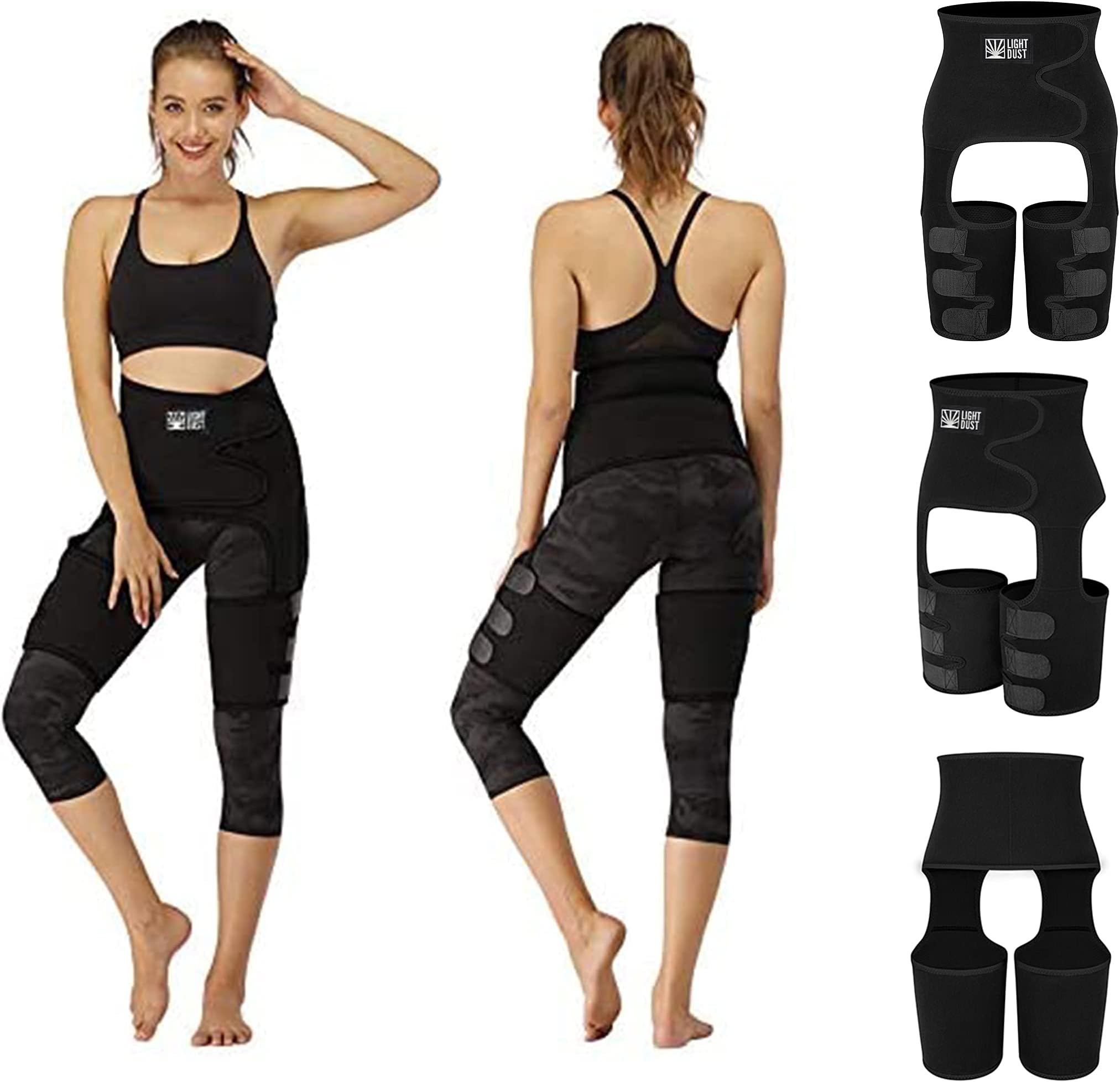 Waist Thigh Trimmer for Women, 2 in 1 Women Waist and Thigh Trimmer for Workout