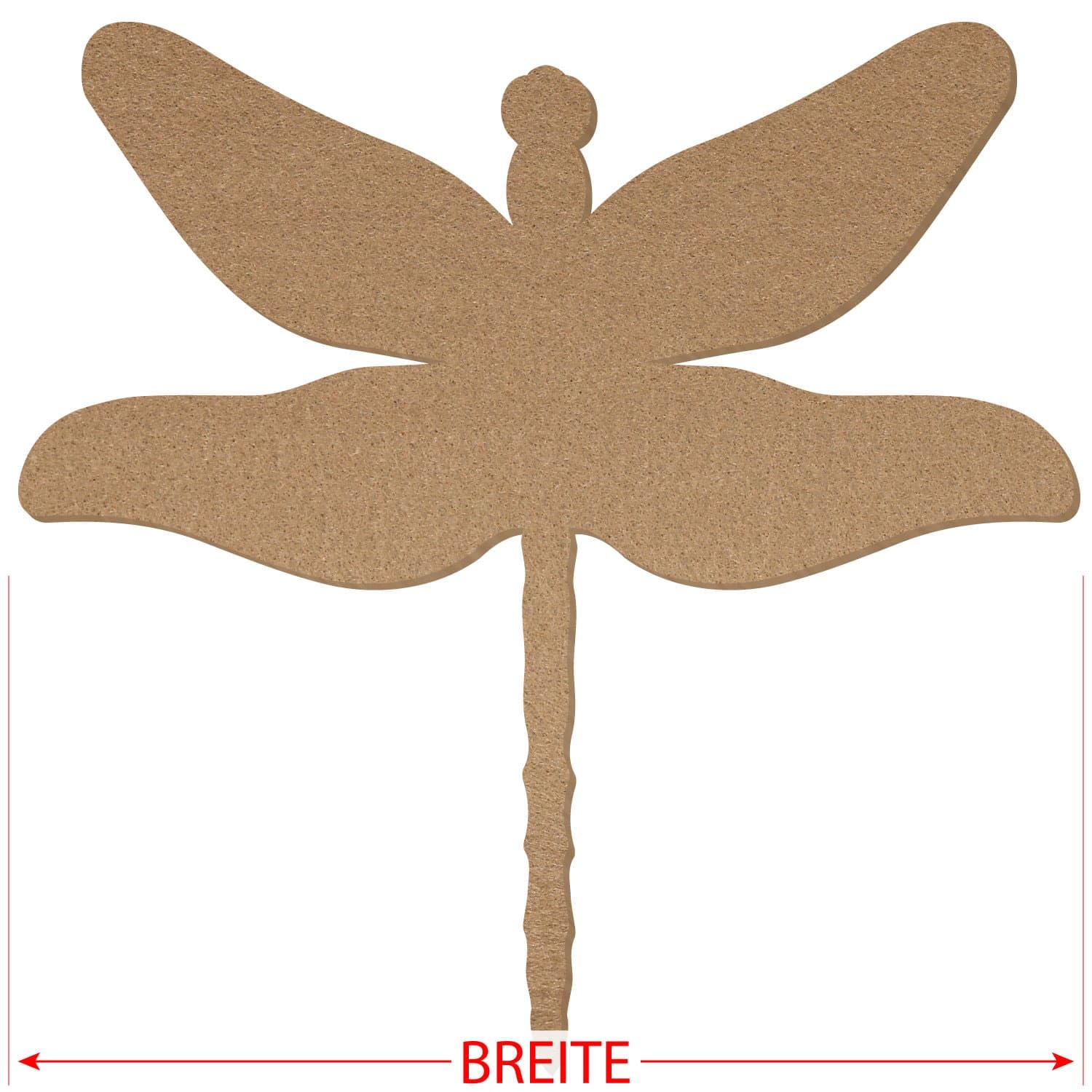 Lot de 50 libellules en feutre de couleur boue - Pour loisirs créatifs - 3 à 60 cm - Largeur : 10 cm