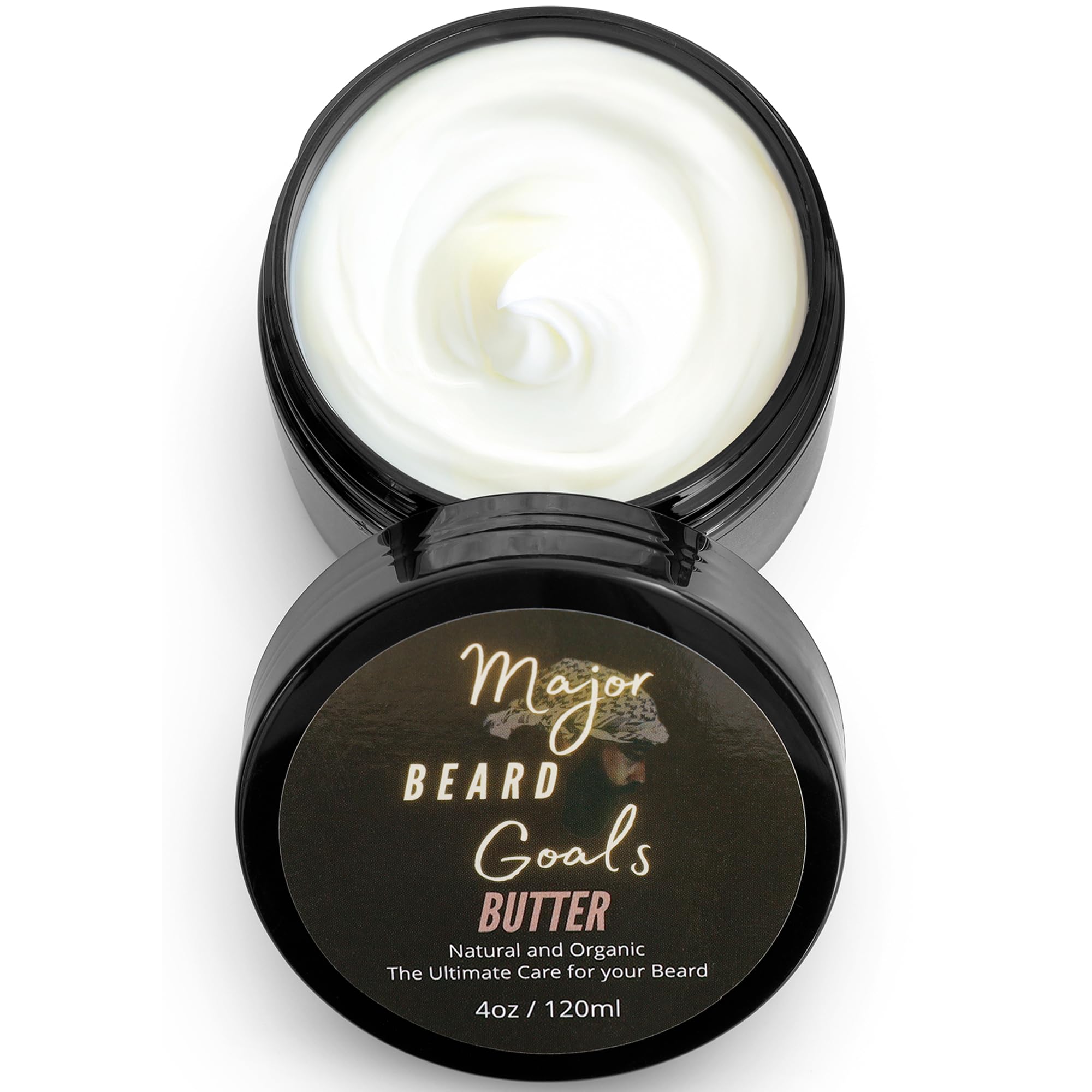 Beard Butter for Men - Leave-In Softener for Mustache & Beard Care, Cream Hydrates, Reduces Itchiness - Jamaican Black Castor Oil, Biotin, Collagen, & Shea Butter - 4oz