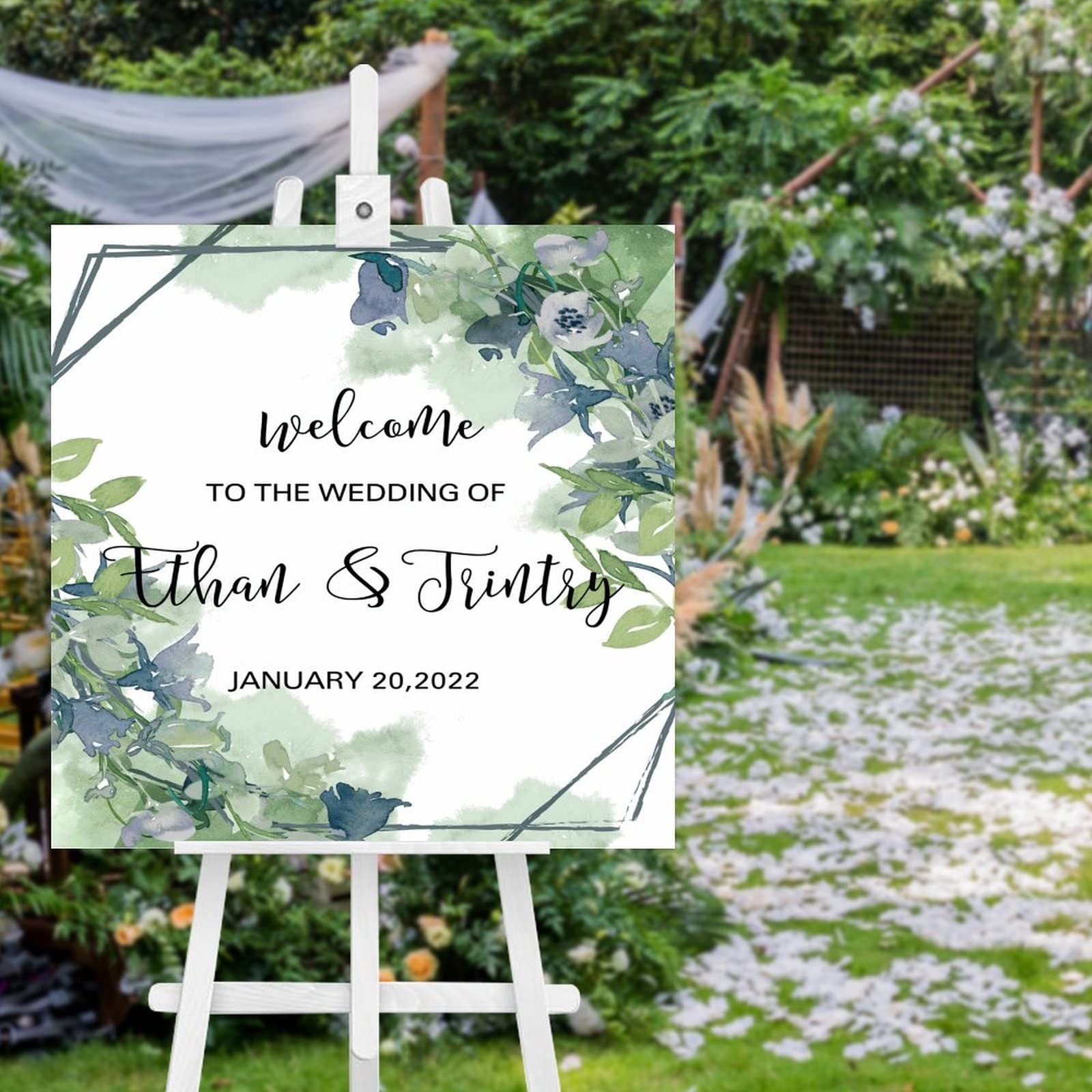 Panneau de bienvenue en bois personnalise Welcome to Our Wedding Decor rustique de ceremonie
