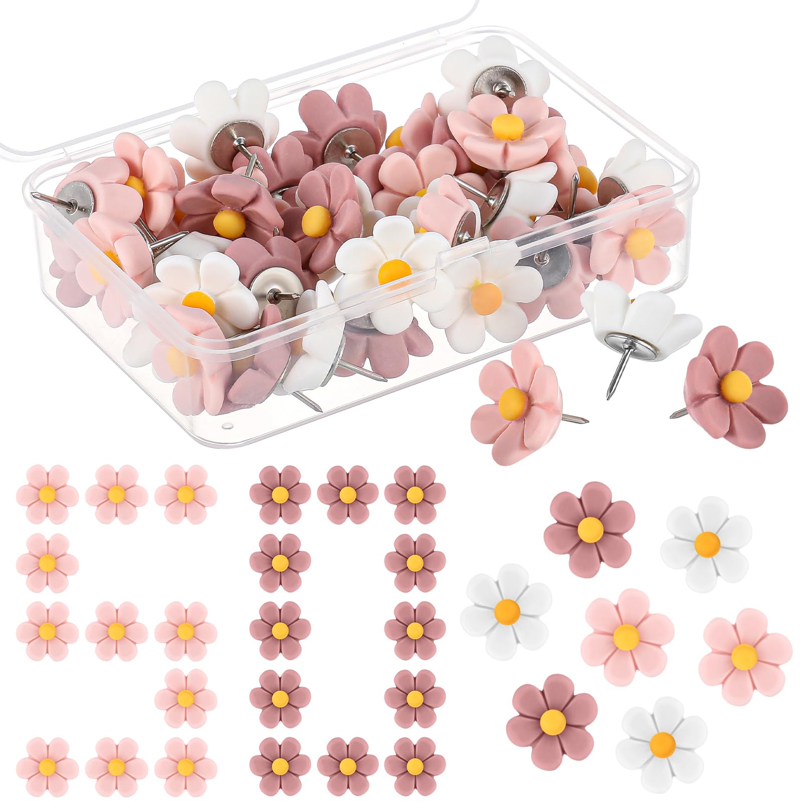 Tachuelas decorativas Dispowreath de flores en relieve para oficinas y paneles de notas