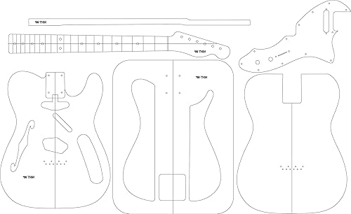 Plantilla de enrutamiento de guitarra eléctrica - '69 Thin